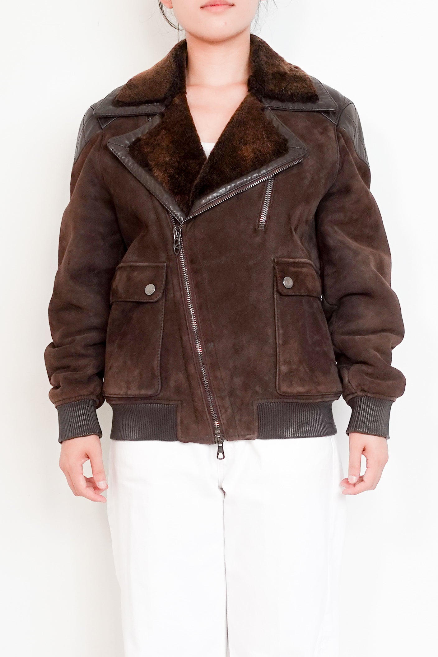 Valentino-Vintage-Brown-Suede-Lambskin-Front-Picture