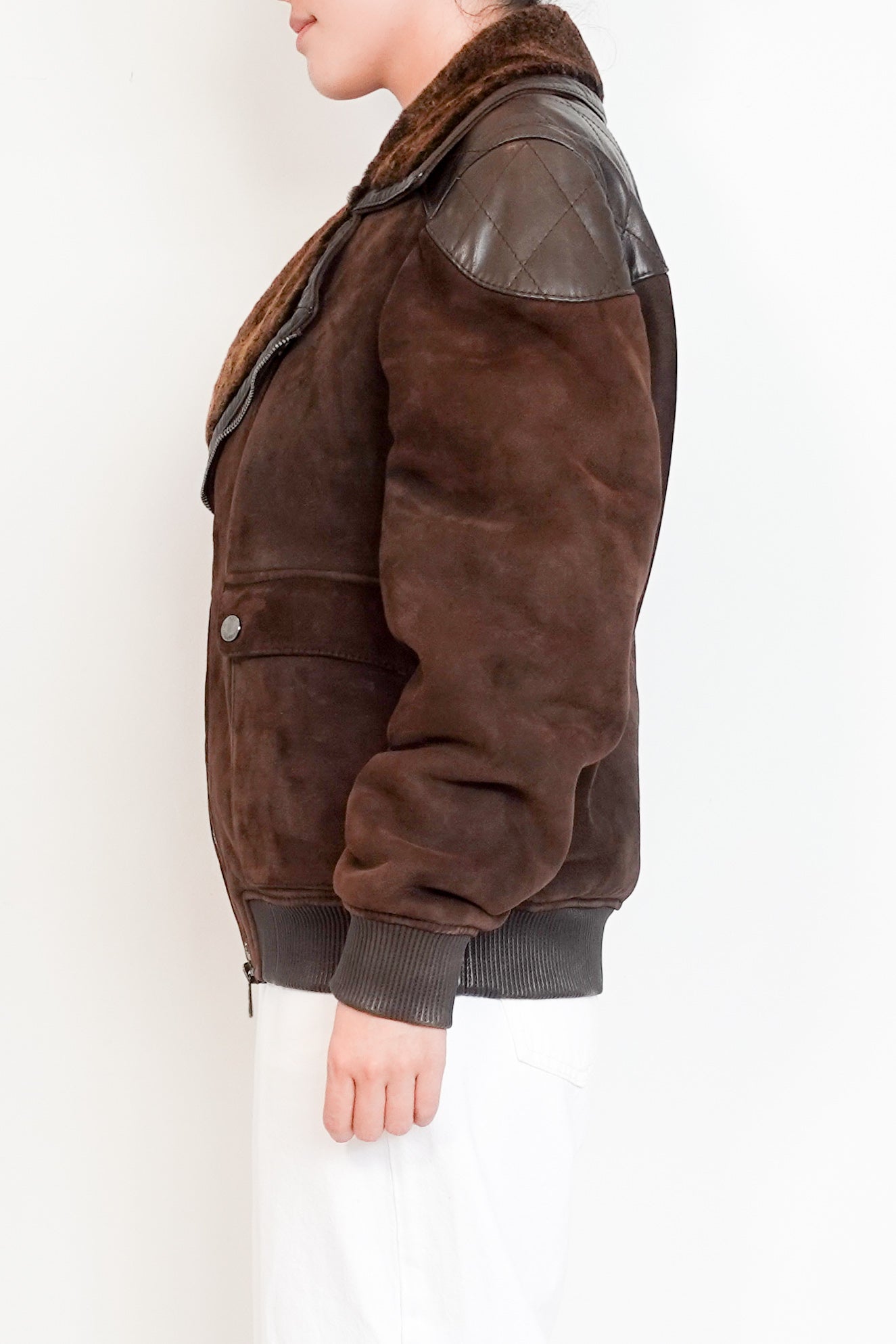 Valentino-Vintage-Brown-Suede-Lambskin-Side-Picture