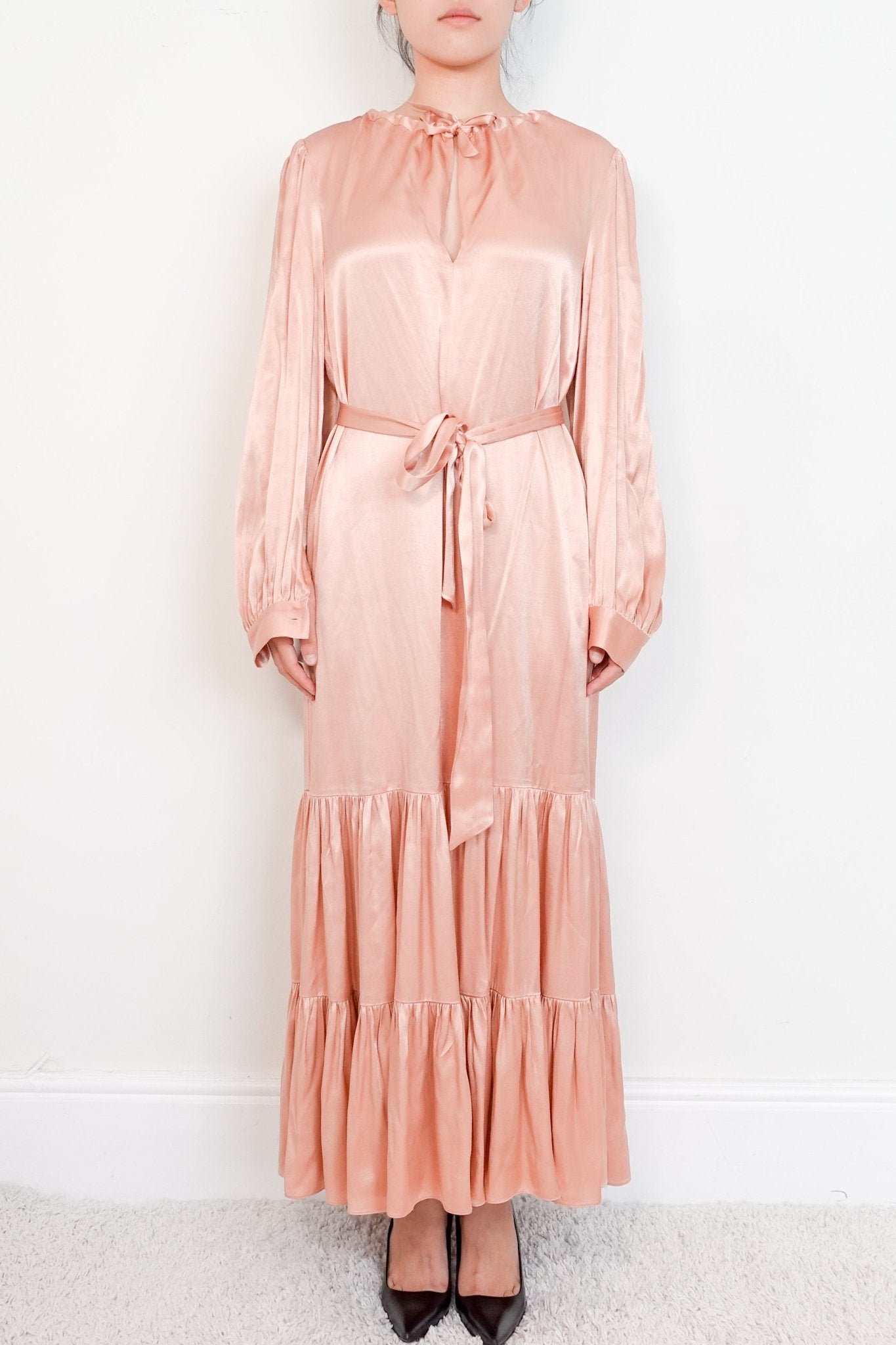 Vanessa Cocchiaro Paris Pink Tiered Maxi Dress RRP £600 | Authentic Preloved - Reloved Again