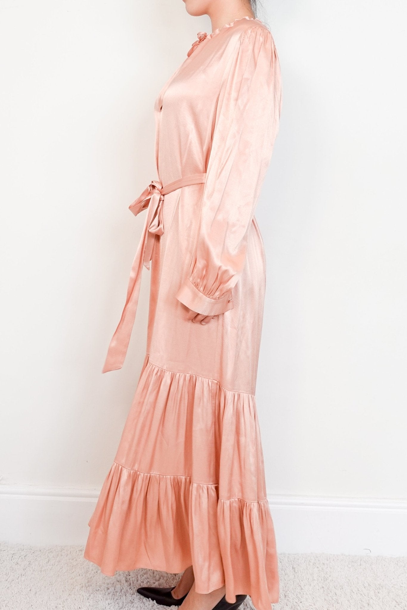Vanessa Cocchiaro Paris Pink Tiered Maxi Dress RRP £600 | Authentic Preloved - Reloved Again