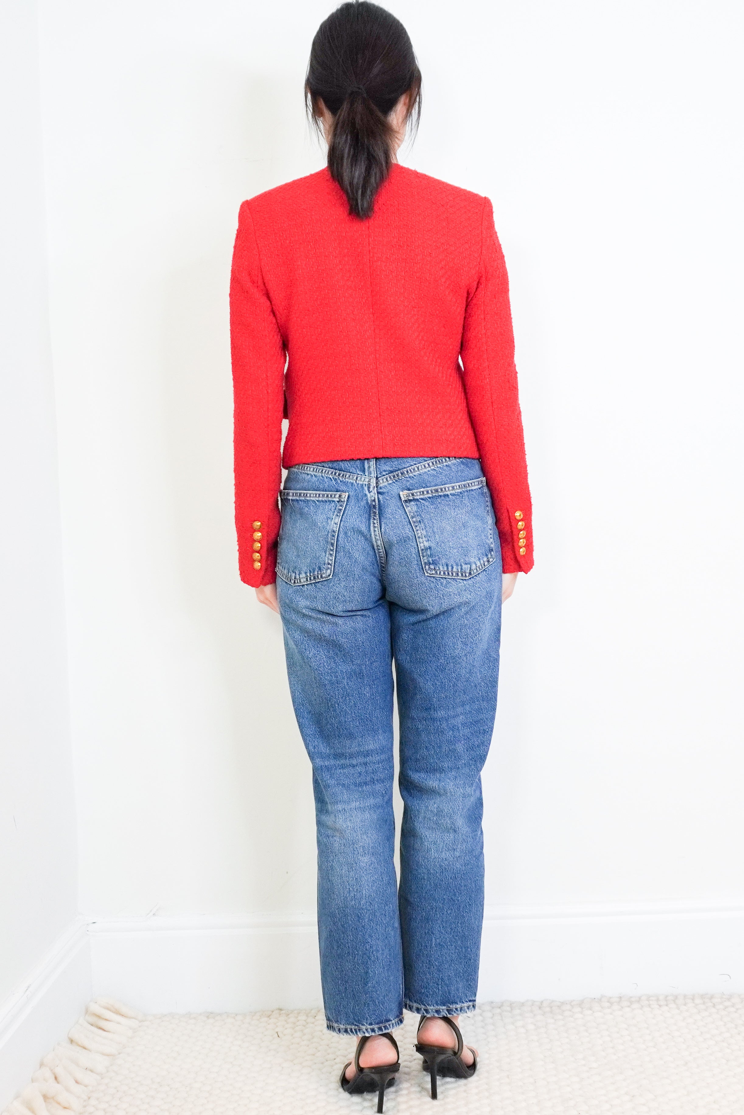 Veronica-Beard-Red-Double-Breasted-Blazer-back-picture-Chelsea-London