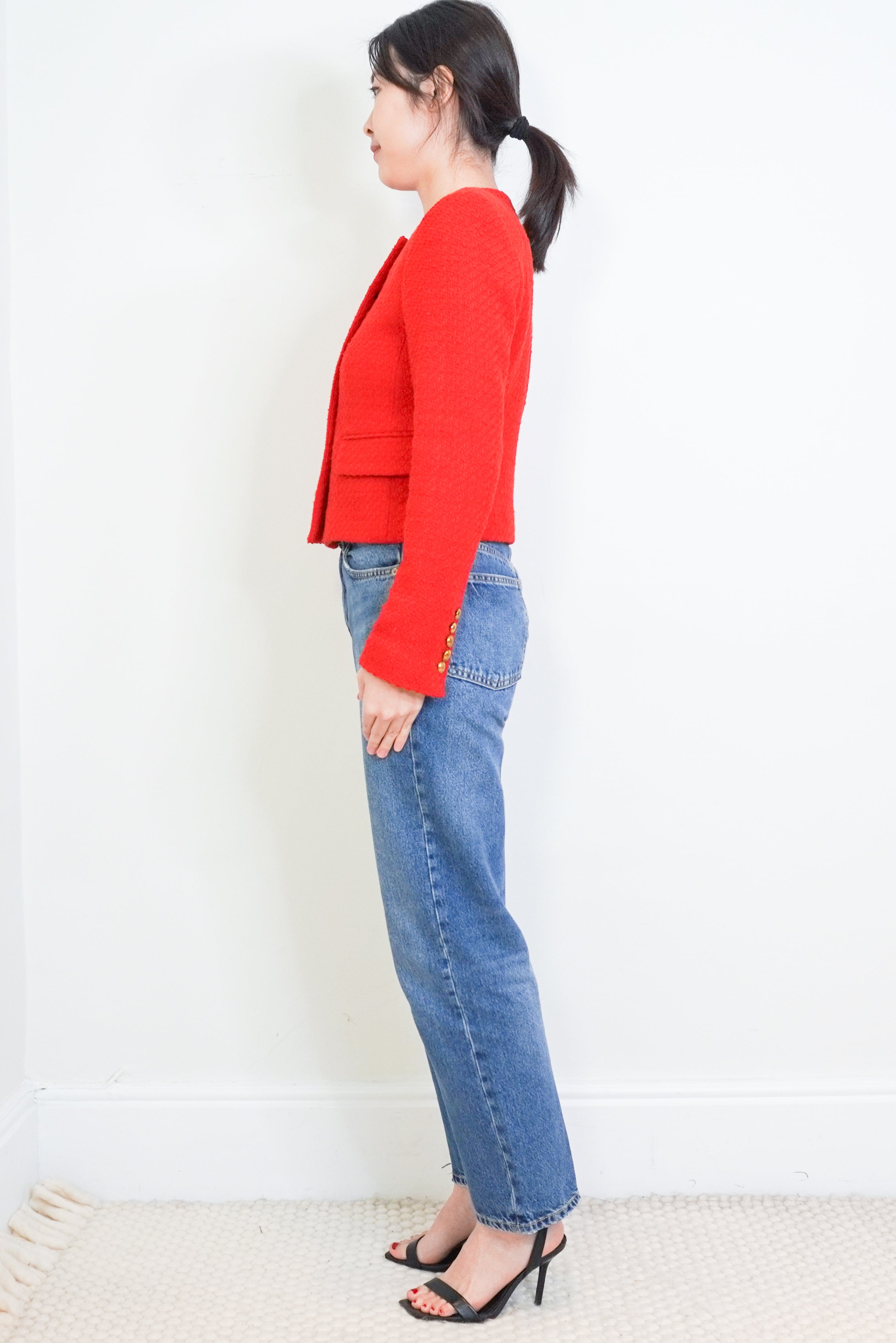 Veronica-Beard-Red-Double-Breasted-Blazer-side-picture-Chelsea-London