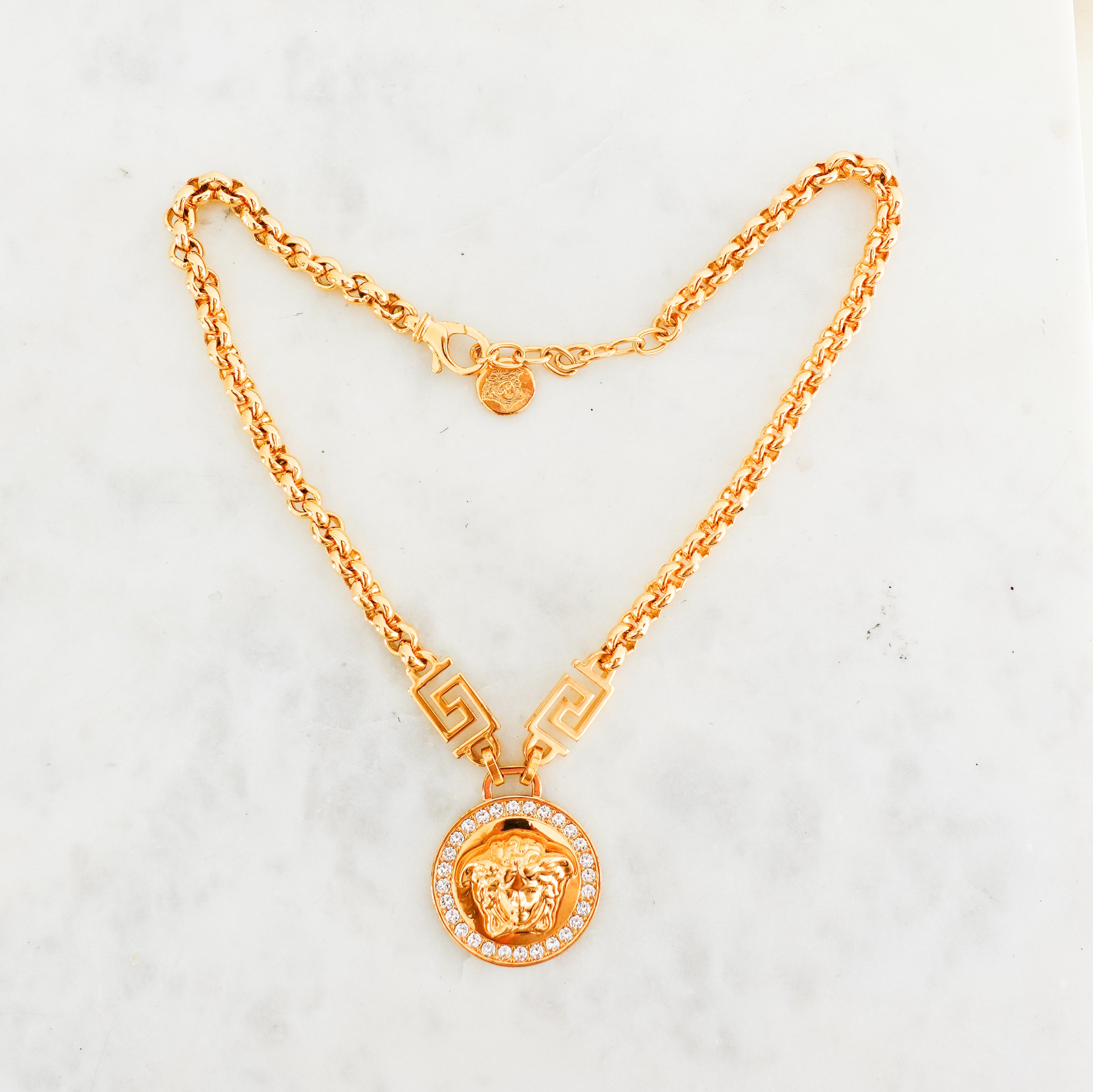 Versace Icon Medusa Gold Chain Necklace RRP £445 | Authentic Preloved