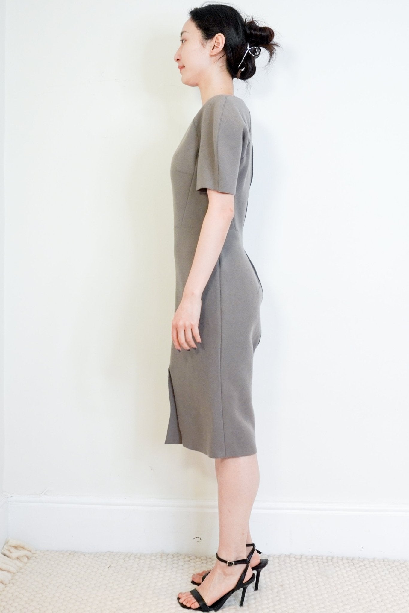 Victoria Beckham Grey Wool Dress RRP £850 | Authentic Preloved - Reloved Again