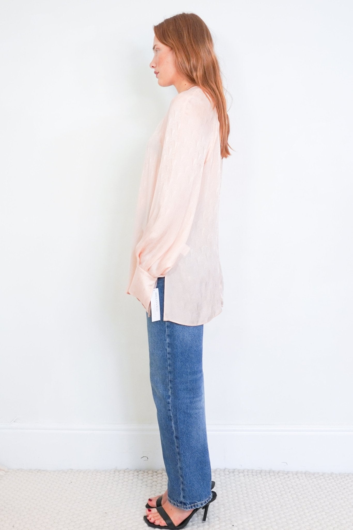 Victoria Beckham Pink Silk Blend Blouse RRP £250 | Authentic Preloved - Reloved Again
