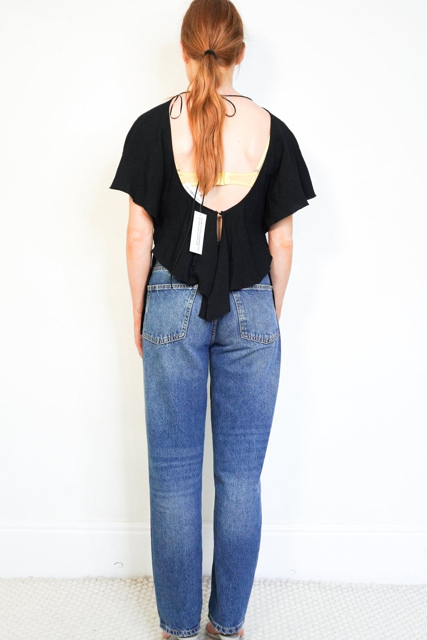 Victoria Beckham Black Crepe Open-Back Top (RRP £290) | Authentic Preloved - Reloved Again