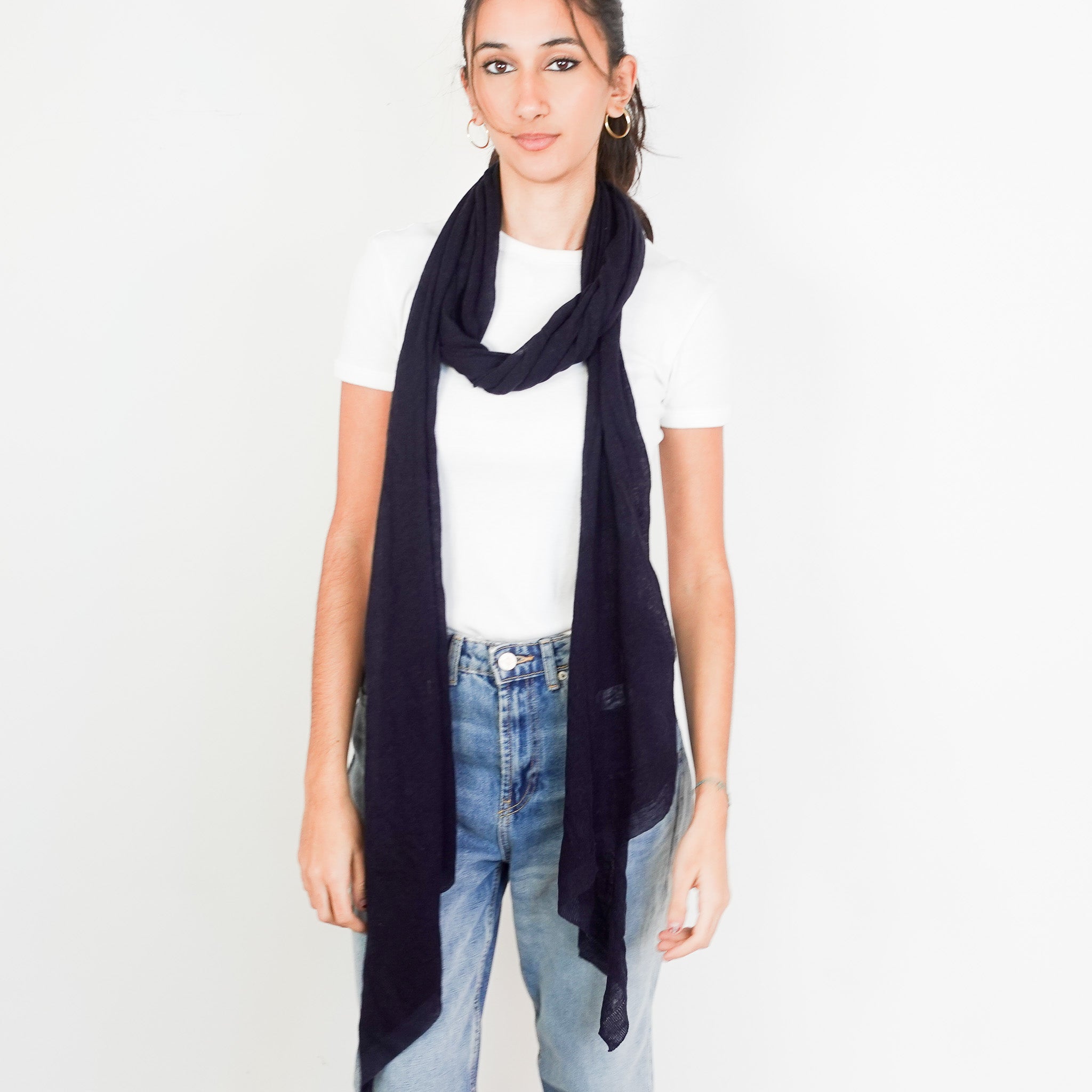 Vince Navy Scarf RRP £125 | Authentic Preloved - Reloved Again