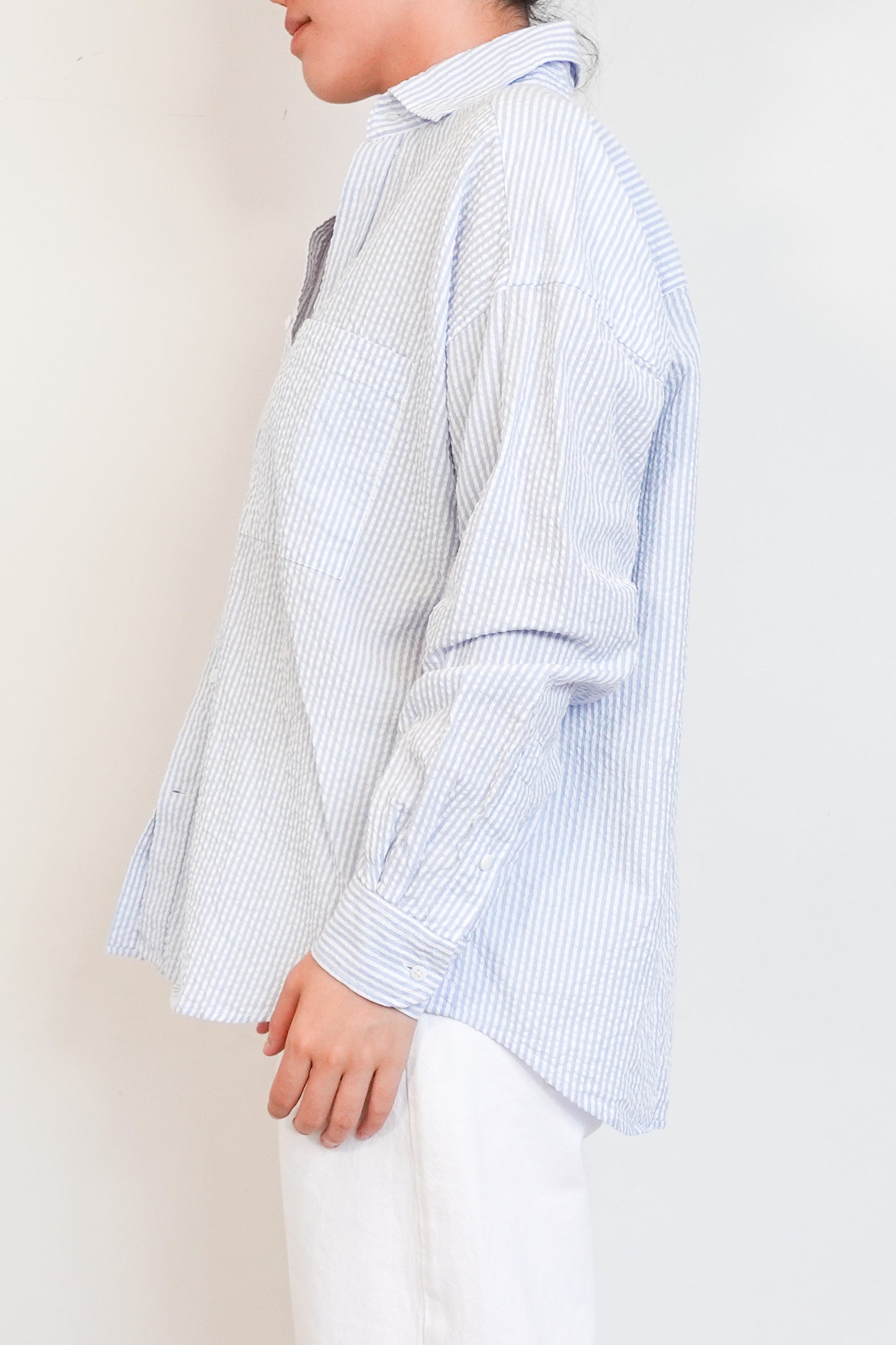 WNU-The-Weekend-blue-striped-shirt-side-Chelsea-london