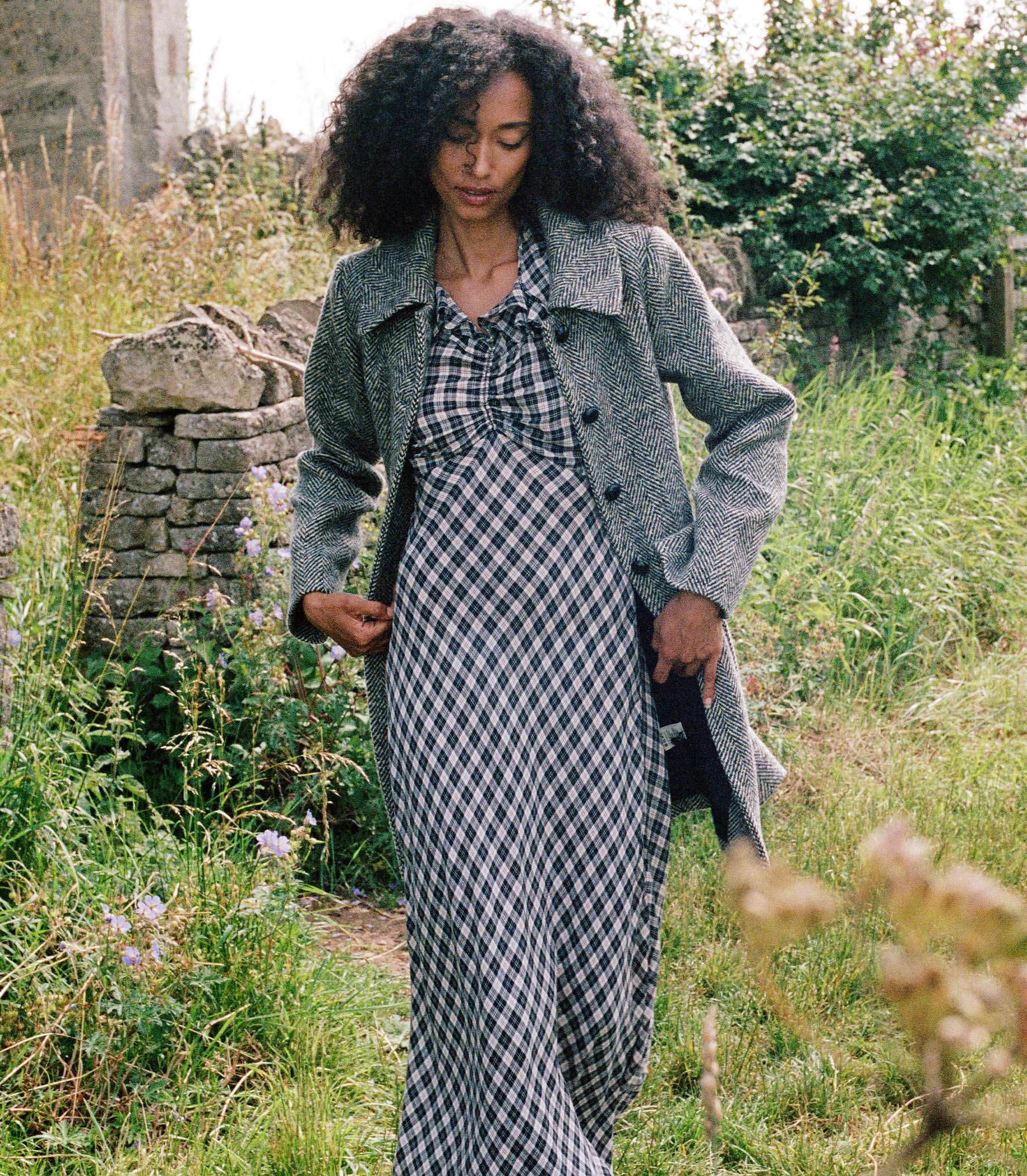 NEW Doen Bonnaire Coat Herringbone RRP £700 | Authentic Preloved - Reloved Again
