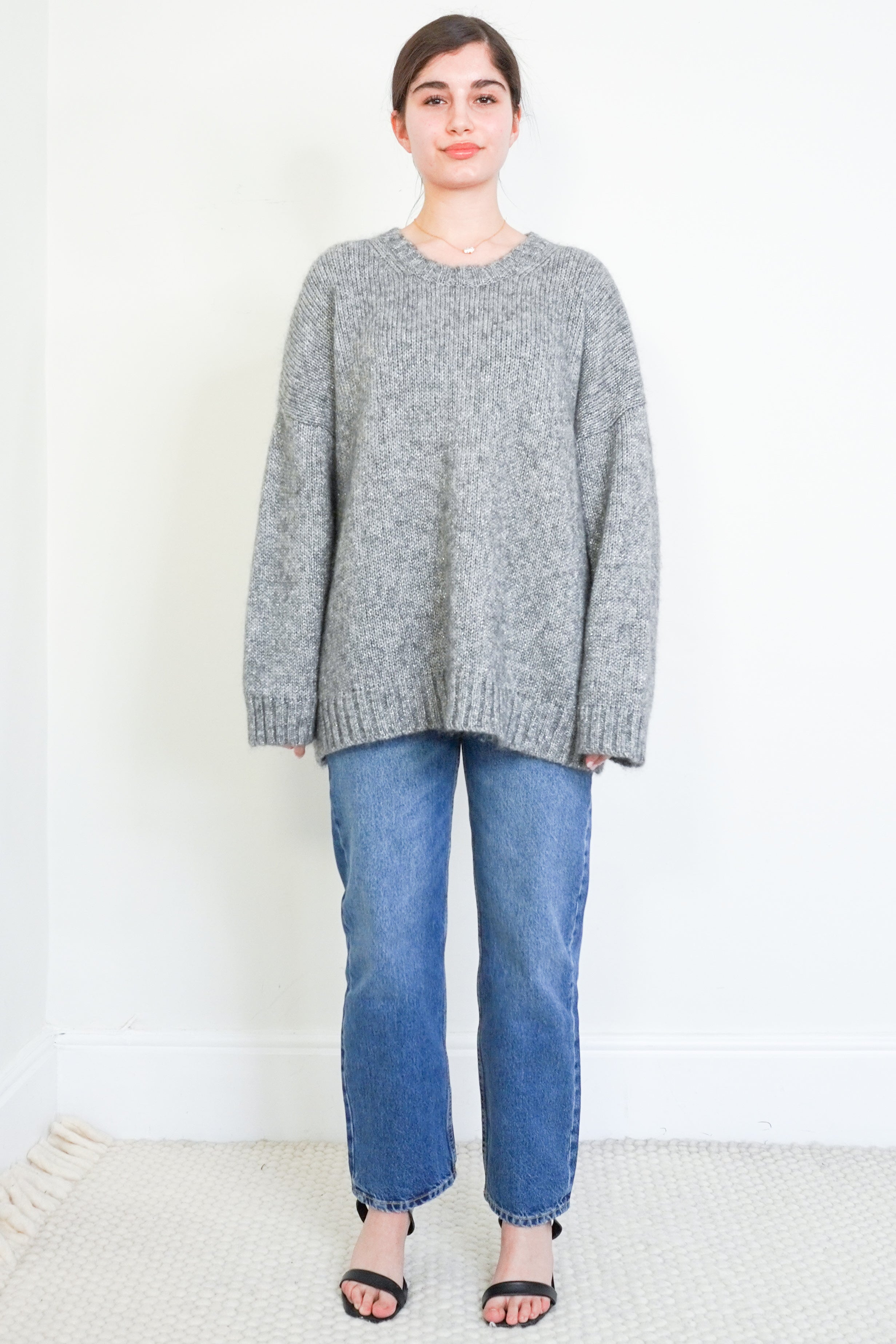 Weekend-MaxMara-Grey-Jumper-front-picture-Chelsea-London