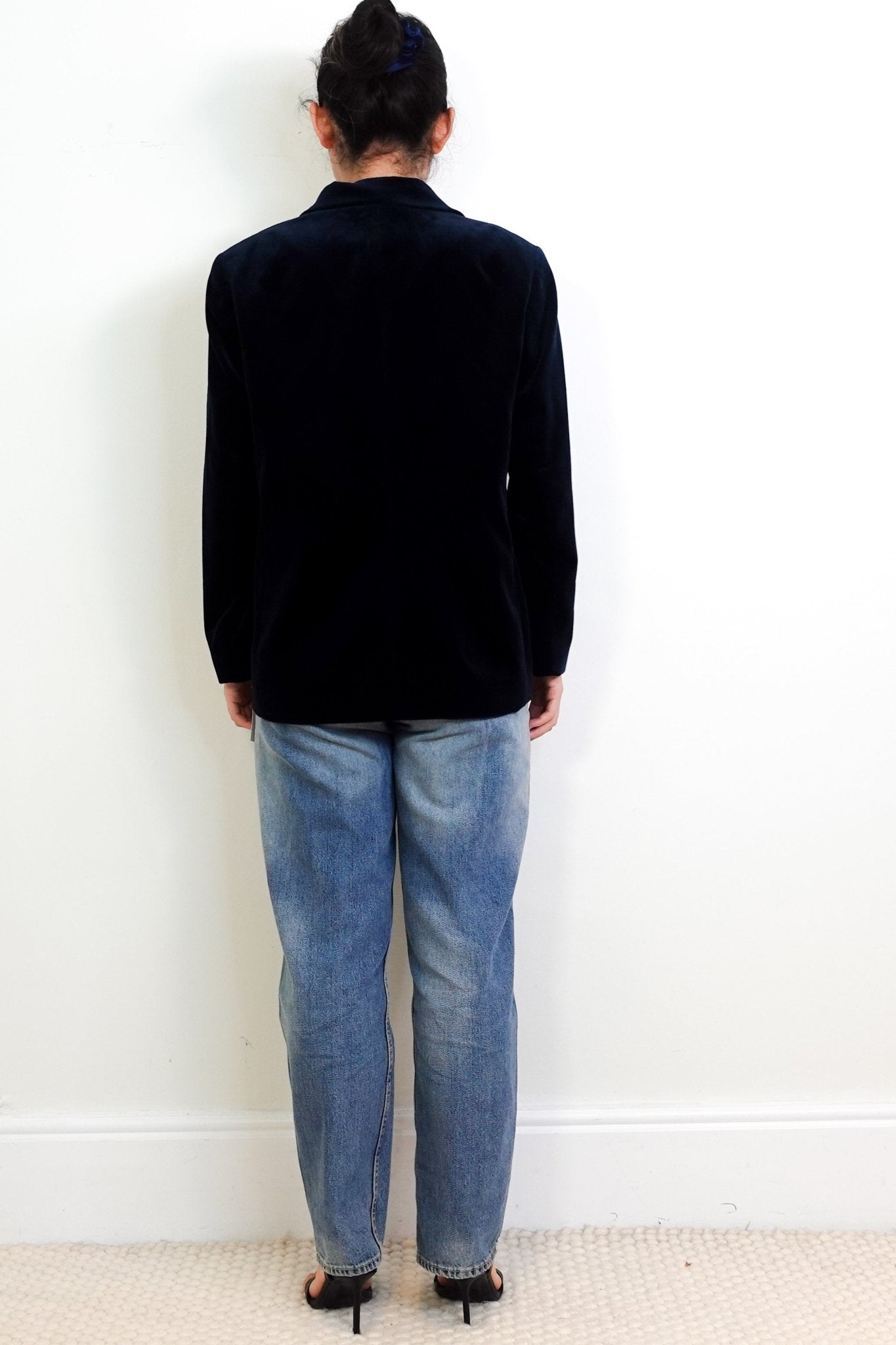 Wyse Dark Navy Velvet Single - breasted Blazer RRP £280 | Authentic Preloved - Reloved Again