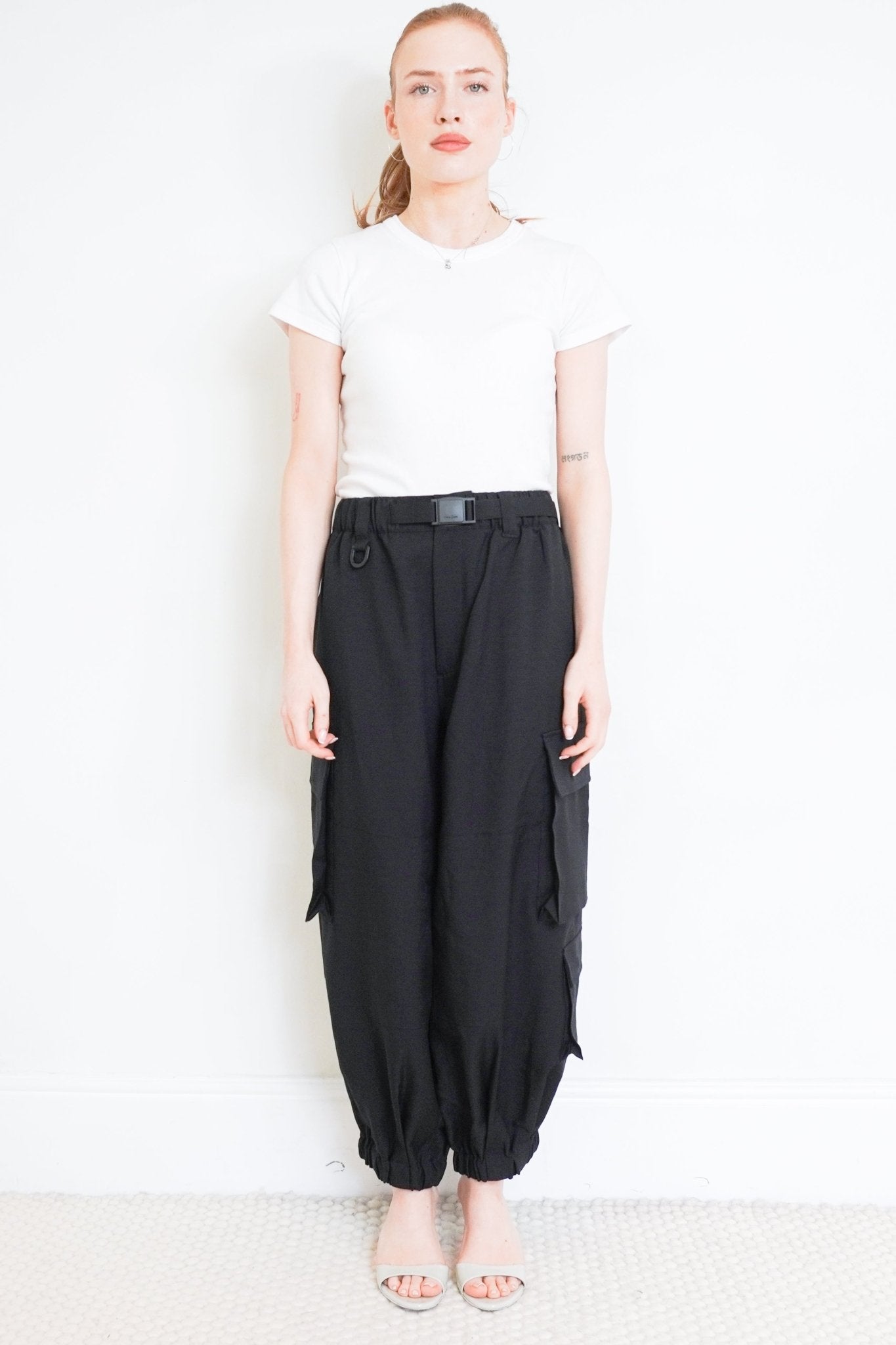 Y3-Black-Cargo-Trousers-front-picture-Chelsea-London