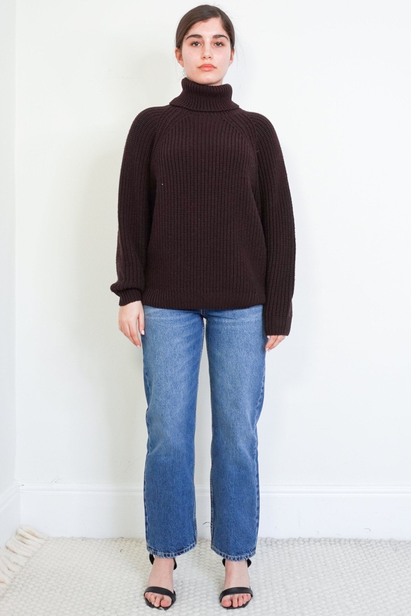 YSÉ Brown Turtleneck Jumper RRP £170 | Authentic Preloved - Reloved Again
