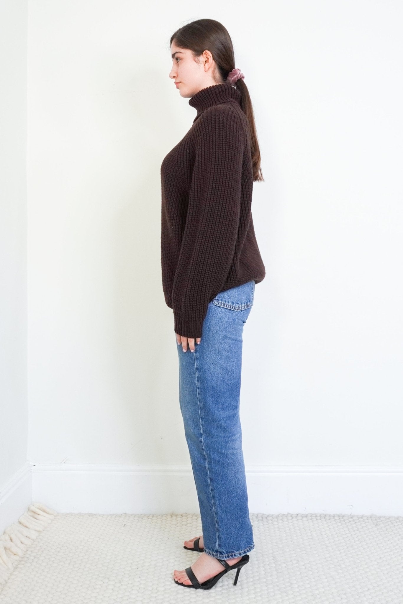 YSÉ Brown Turtleneck Jumper RRP £170 | Authentic Preloved - Reloved Again