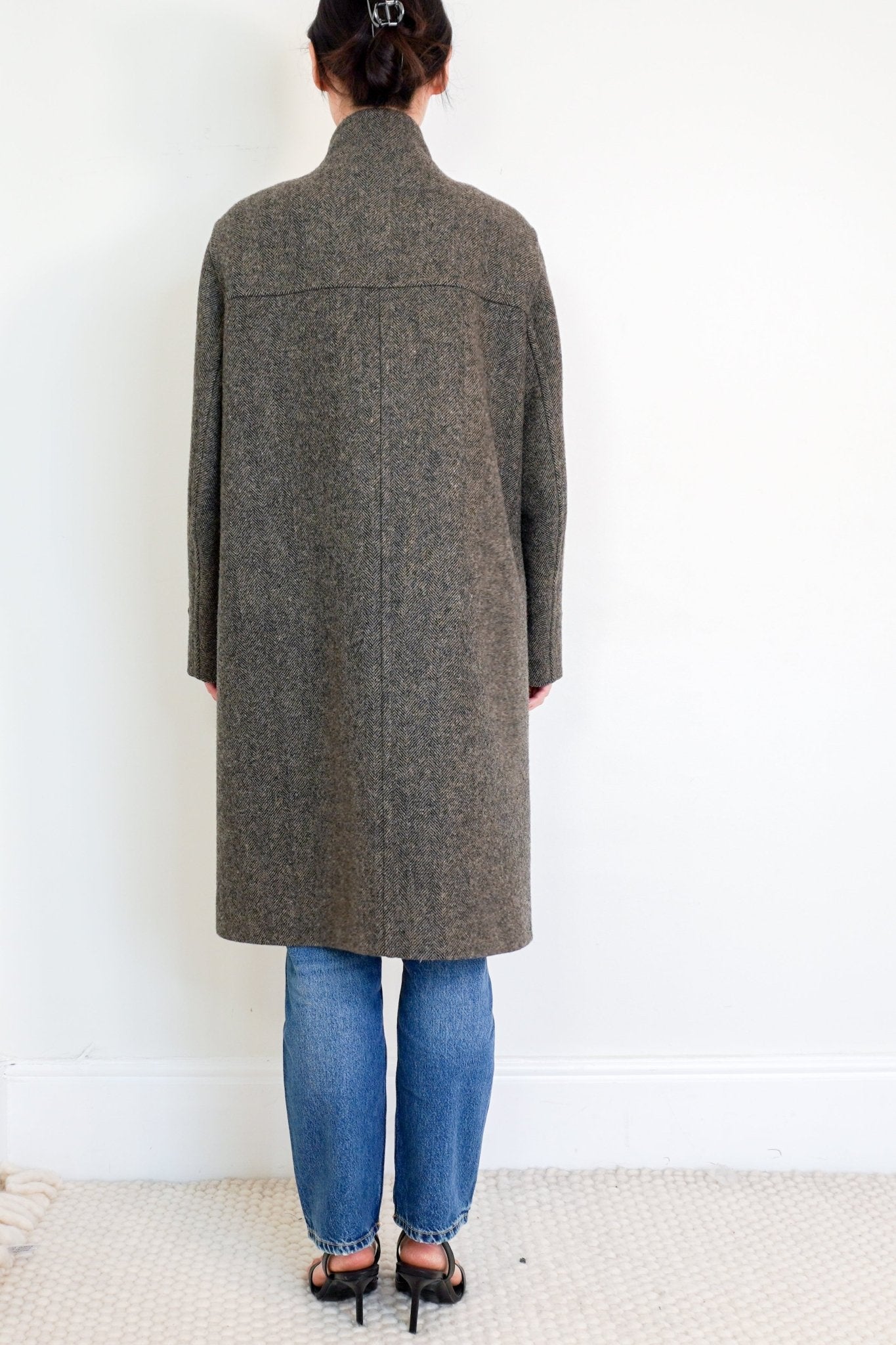 Yves Salomon Brown Tweed Coat RRP £1950 | Authentic Preloved - Reloved Again