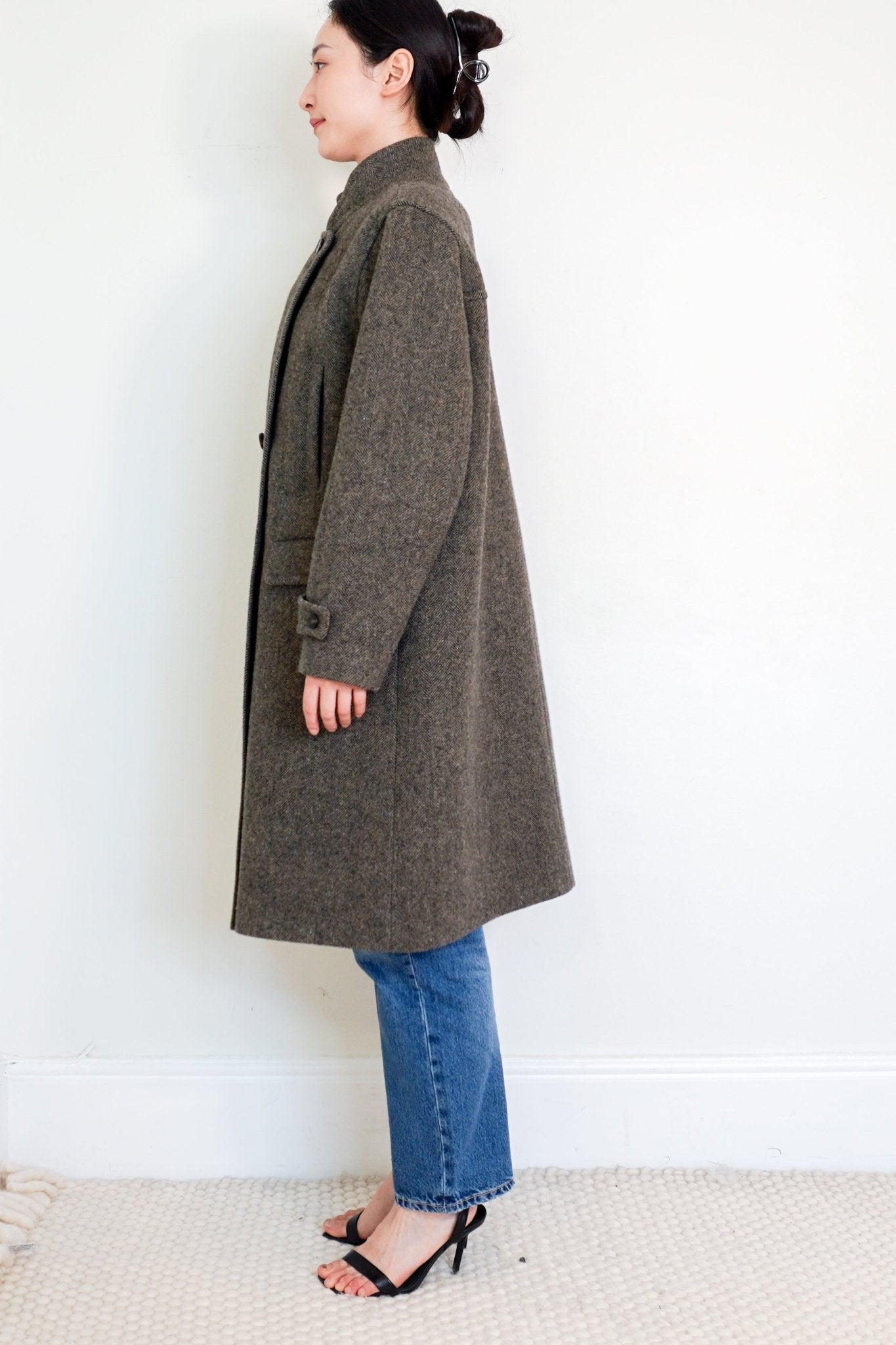 Yves Salomon Brown Tweed Coat RRP £1950 | Authentic Preloved - Reloved Again