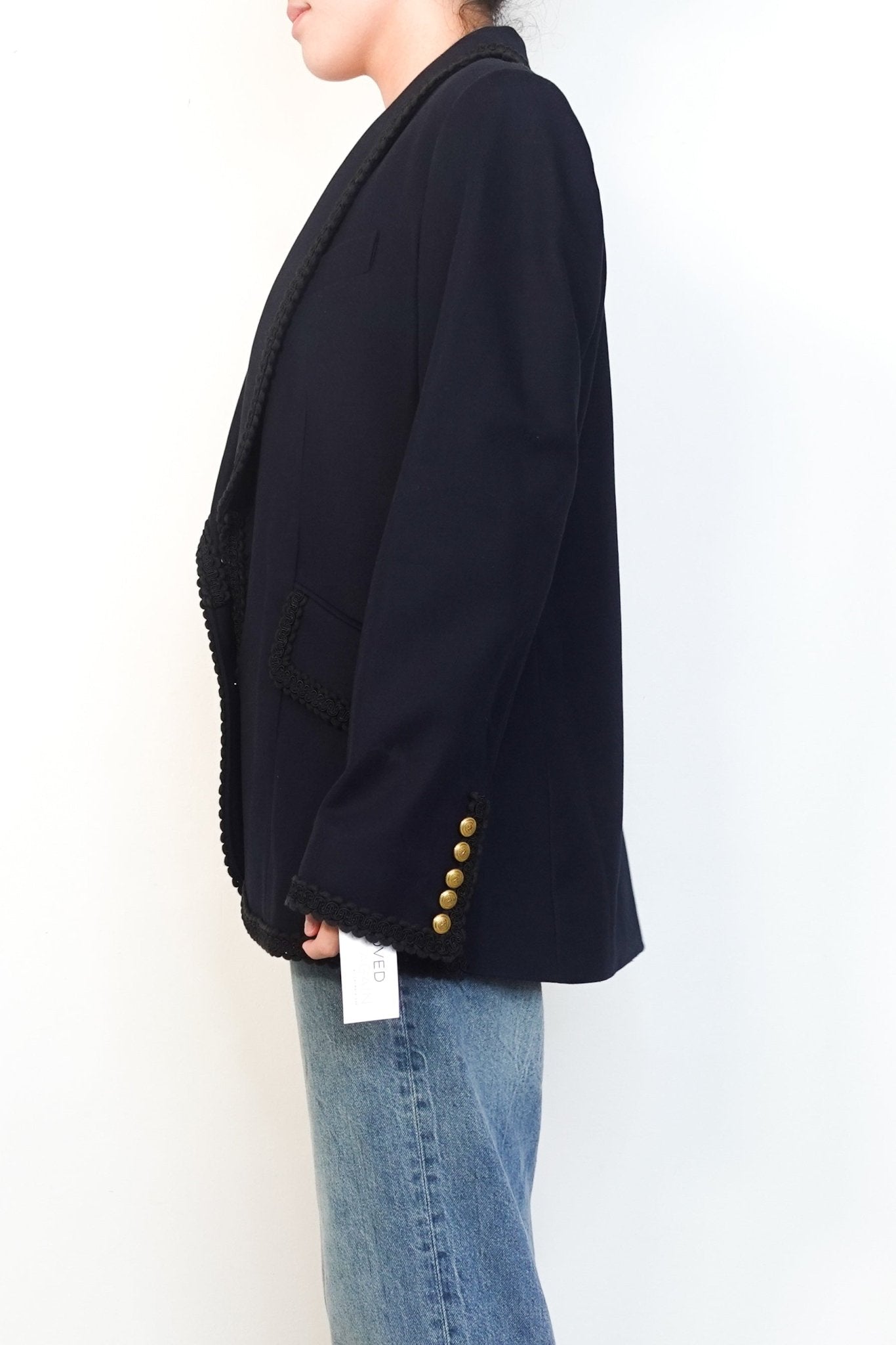 Zimmerman-Navy-Embroidered-Trim-Cotton-Blazer-side-picture-Chelsea-London