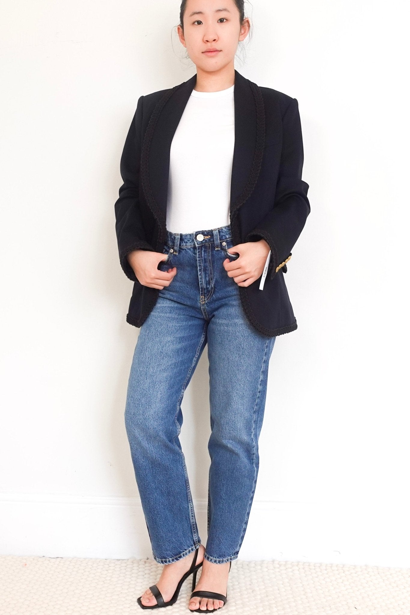 Zimmerman the stargazer Navy Embroidered Trim Cotton Blazer RRP £1000 | Authentic Preloved - Reloved Again