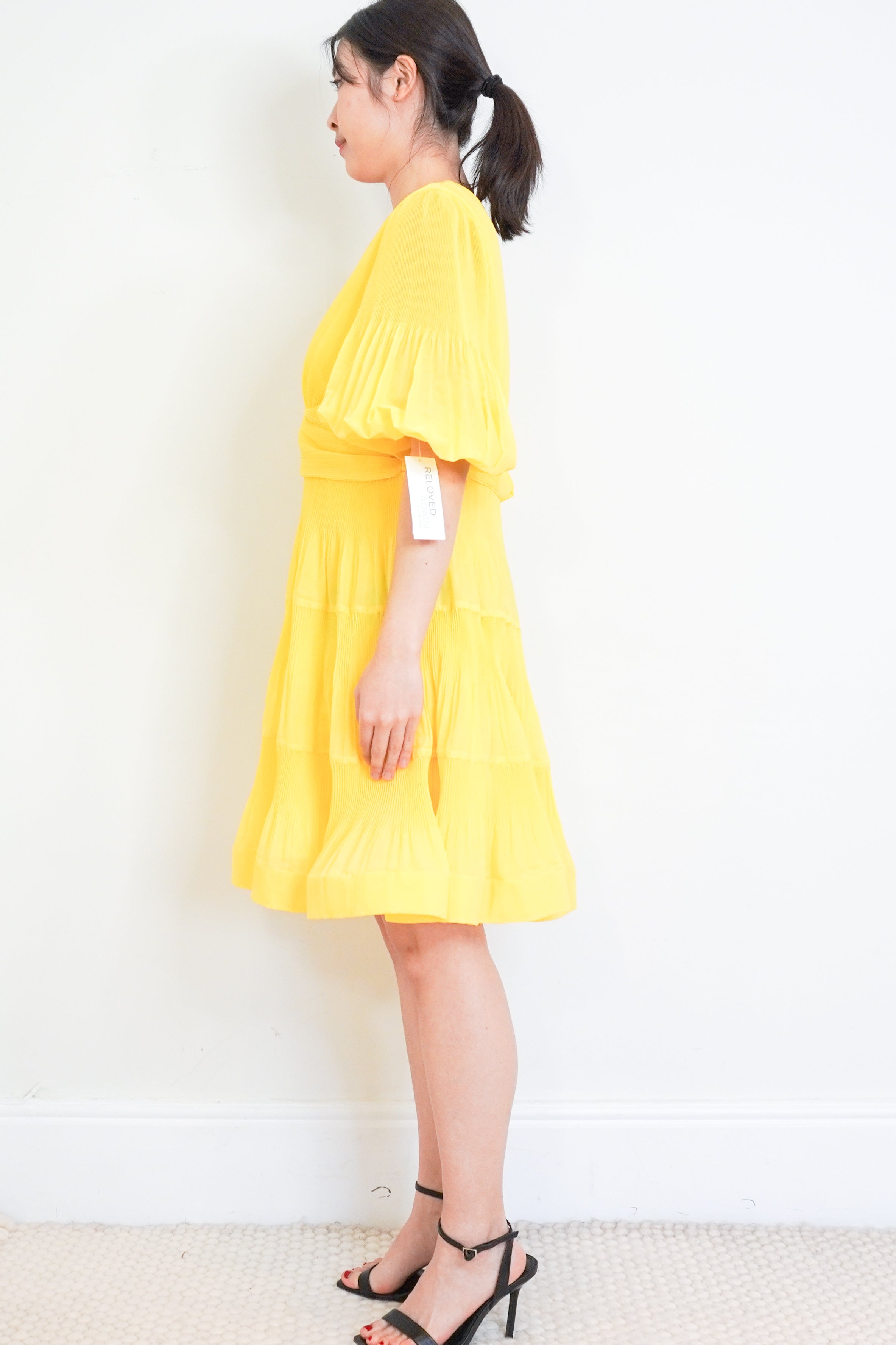 Zimmerman-Yellow-Mini-Dress-side-picture-Chelsea-London