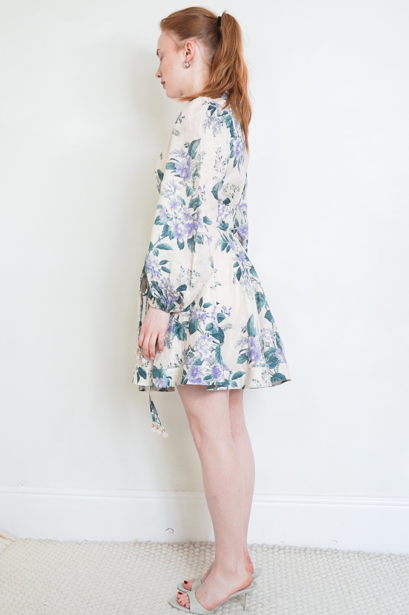 Zimmermann Cassia Floral Linen Mini Dress RRP £540 | Authentic Preloved - Reloved Again
