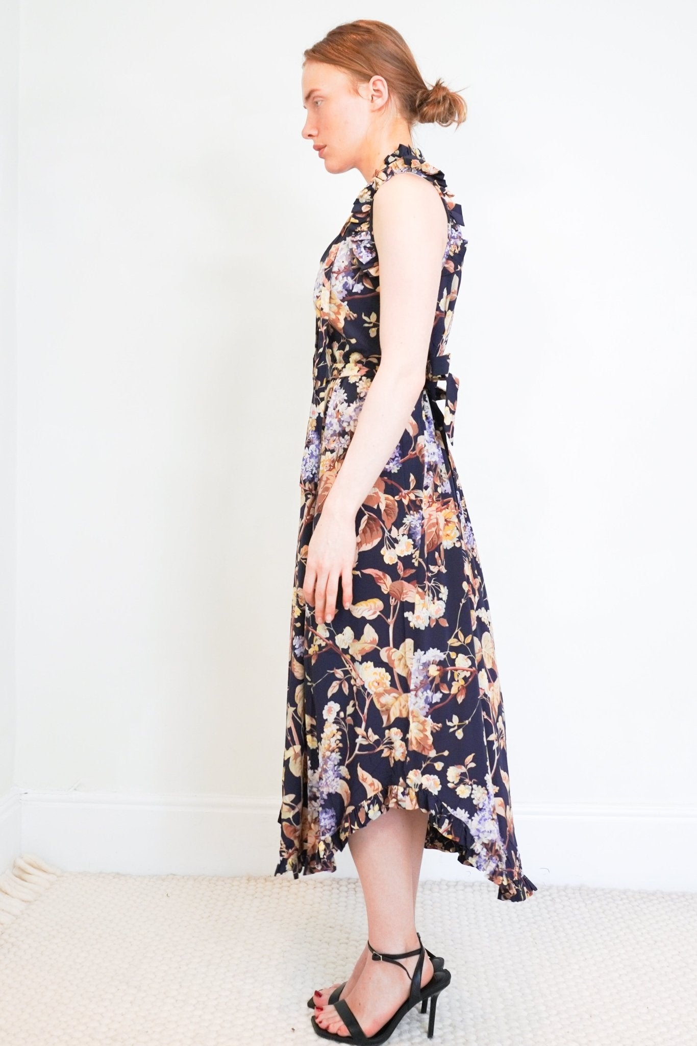 Zimmermann Navy Floral Sleeveless Dress RRP £850 | Authentic & Preloved - Reloved Again