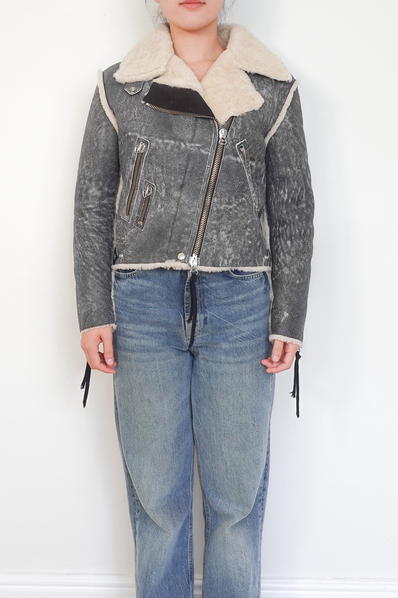 Acne Studios Shearling Cropped Coat RRP £1200| Authentic Preloved - Reloved Again