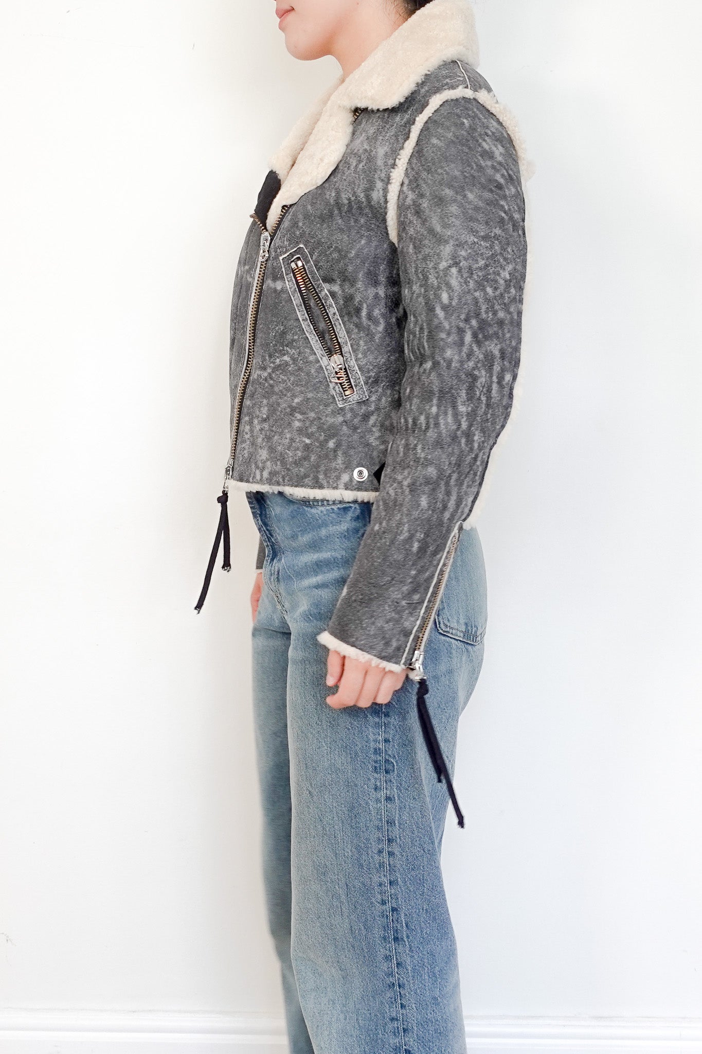 Acne Studios Shearling Cropped Coat RRP £1200| Authentic Preloved - Reloved Again