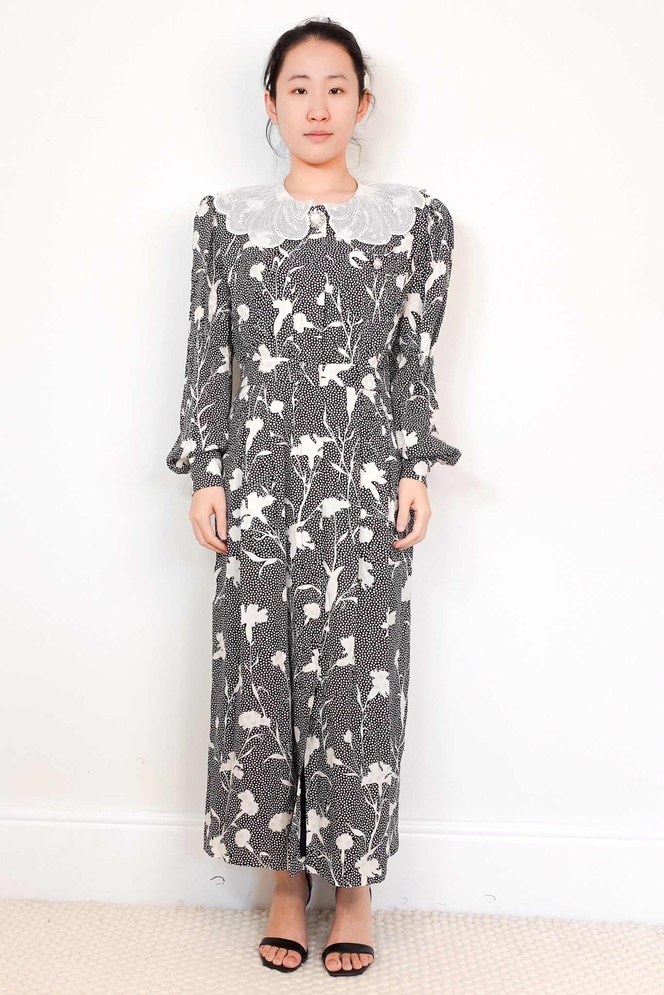 Alessandra Rich Embroidered Collar Dress RRP £1200 | Authentic Preloved - Reloved Again
