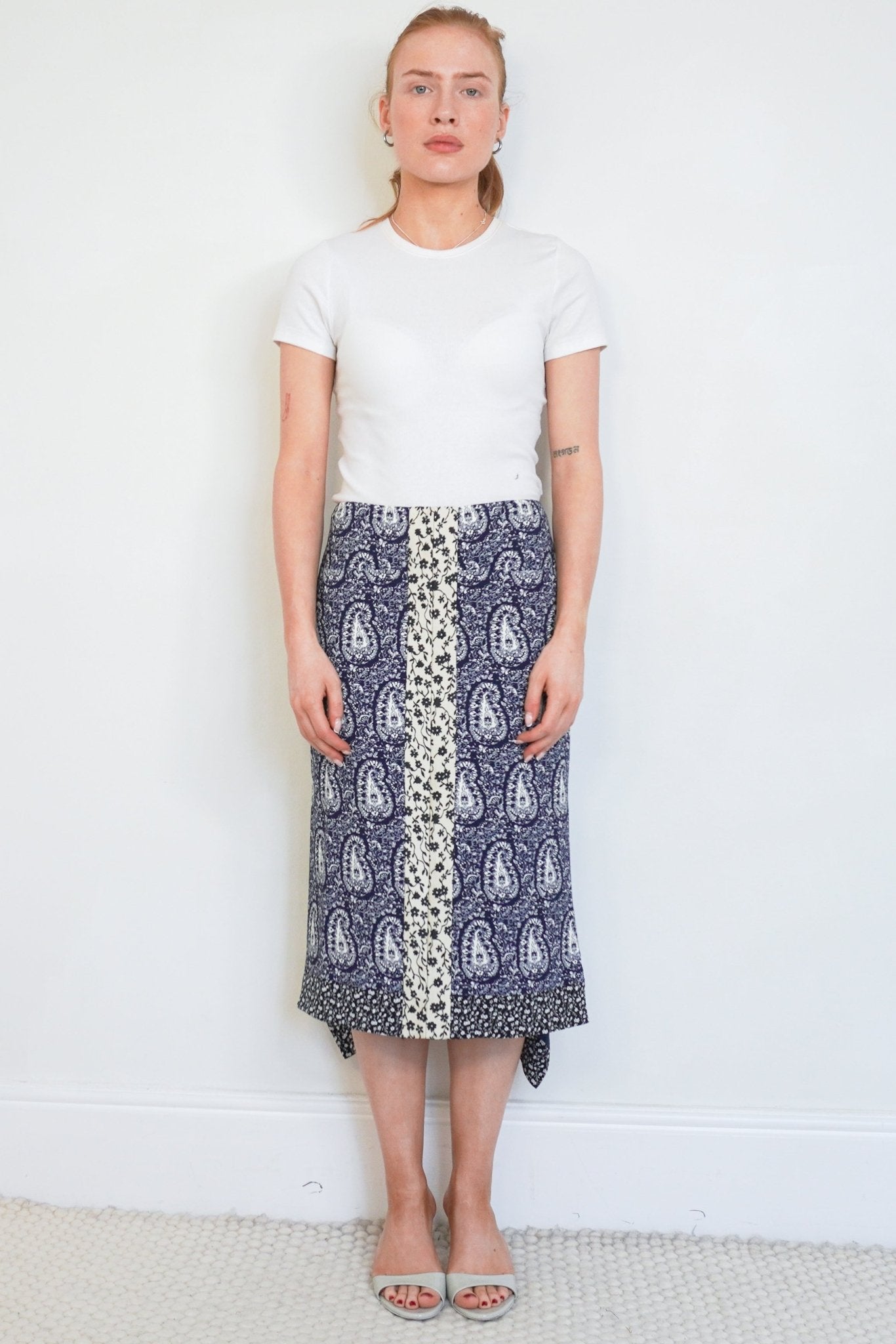 Altuzarra printed blue skirt (RRP £300) | Authentic Preloved - Reloved Again