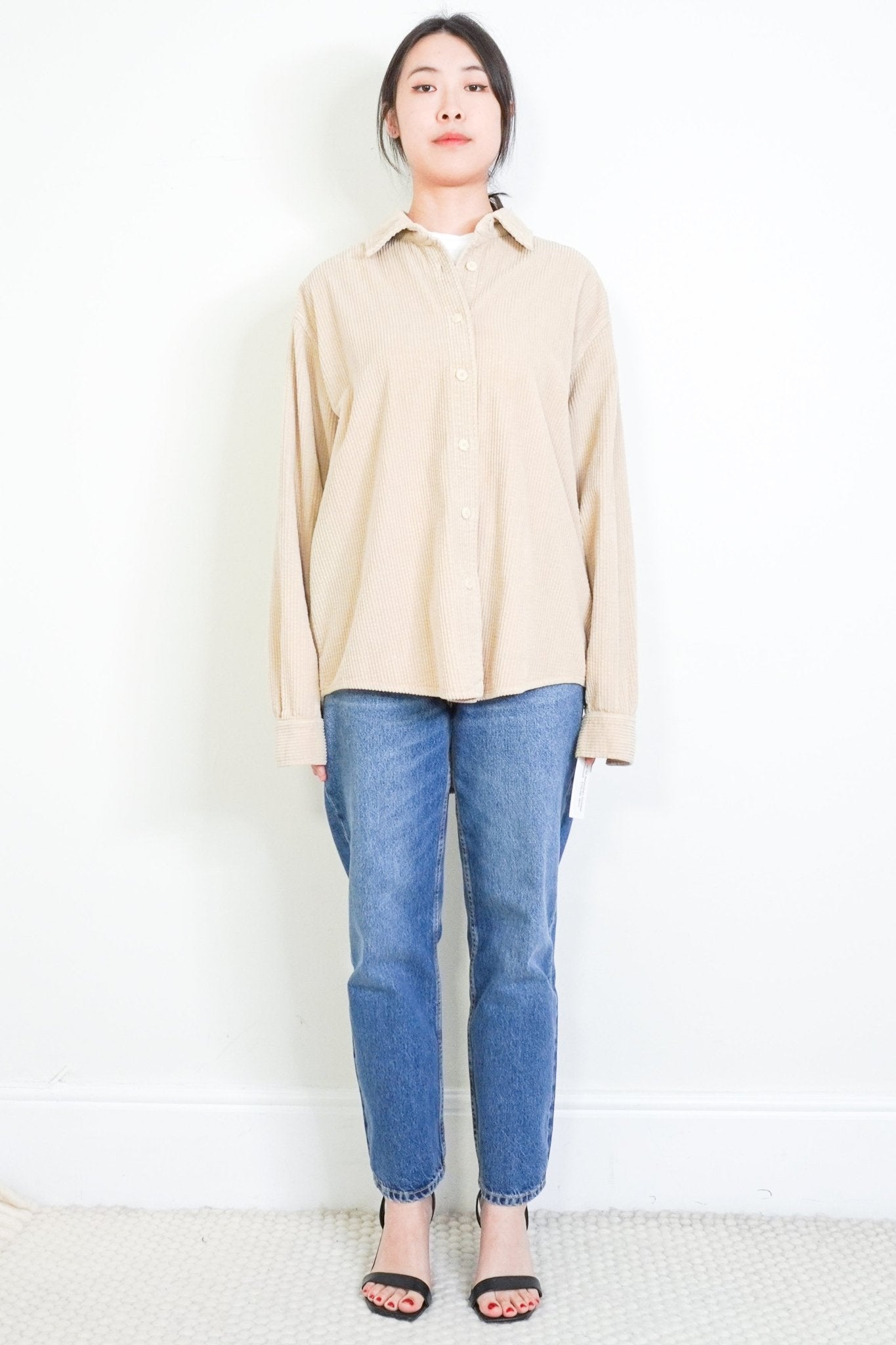 American Beige Corduroy Shacket RRP £165 | Authentic Preloved - Reloved Again