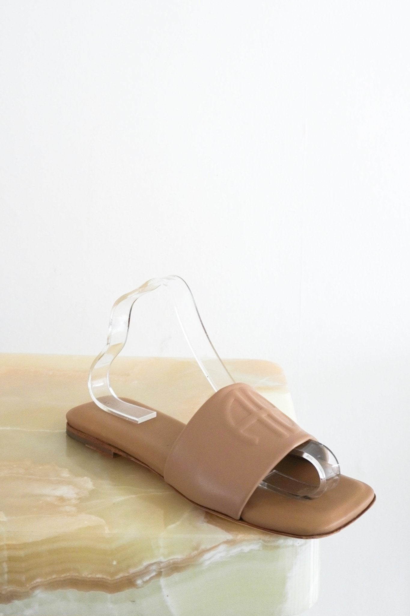 Anine Bing Ria Sliders in Camel RRP £220 | Authentic Preloved - Reloved Again