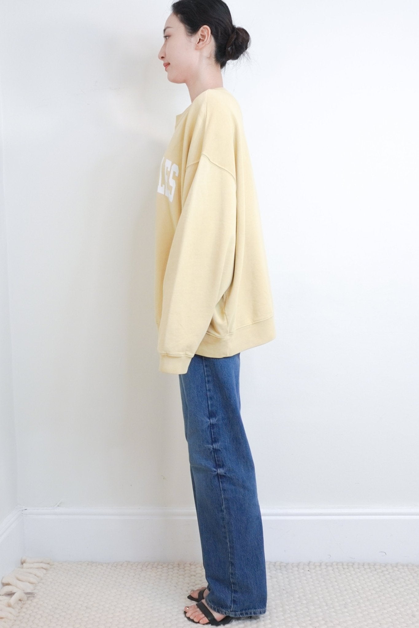 Anine Bing Yellow Los Angeles Sweatshirt RRP £200 | Authentic Preloved - Reloved Again