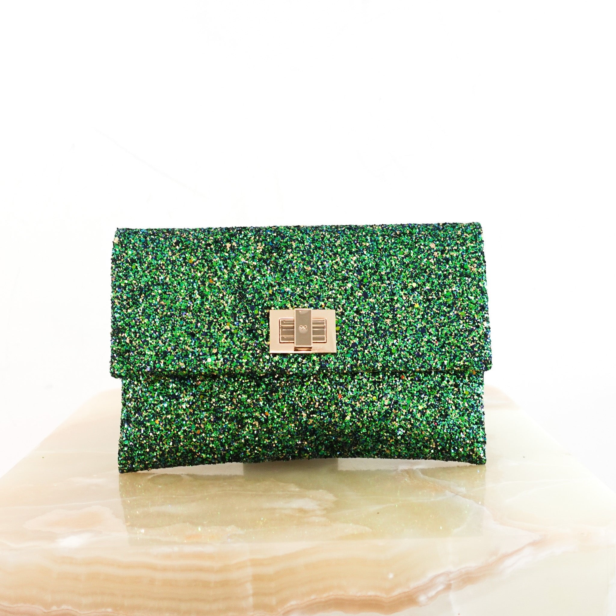 Anya Hindmarch Valorie Glitter Clutch | Authentic Preloved - Reloved Again