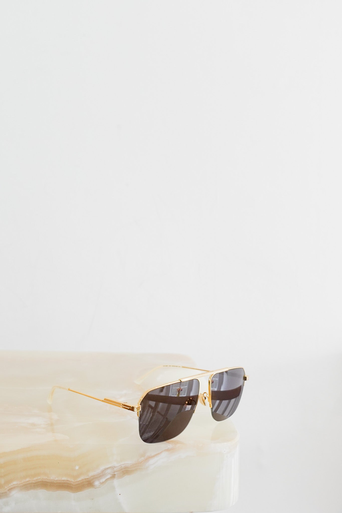 Bottega Veneta Aviator Gold Sunglassses RRP £450 | Authentic Preloved - Reloved Again