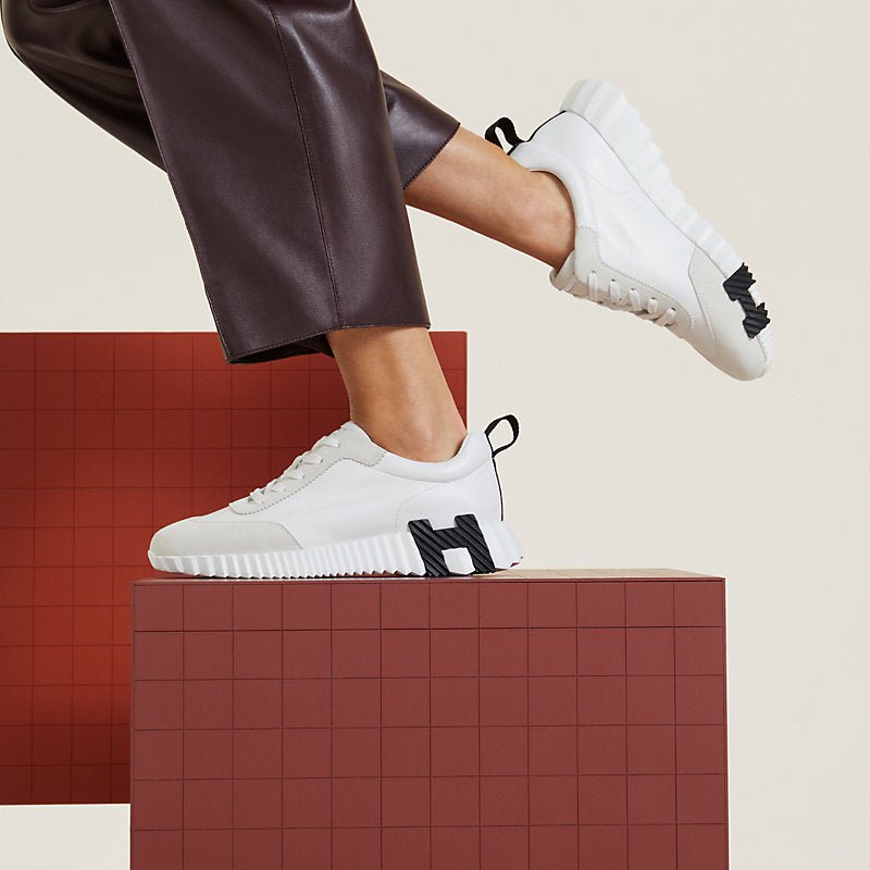 Hermès Blanc Leather Bouncing Sneaker (RRP £890) | Authentic Preloved - Reloved Again