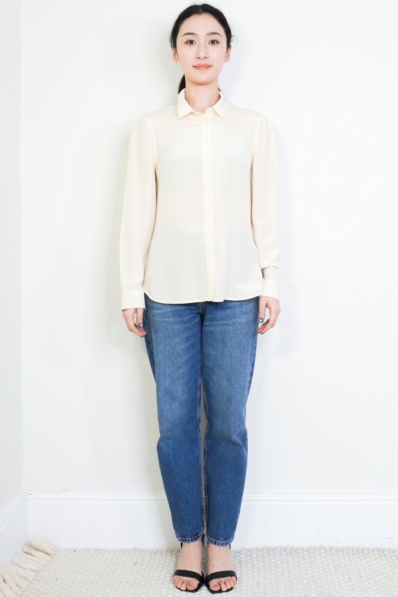 Burberry Cream Silk Blouse RRP £550 | Authentic Preloved - Reloved Again