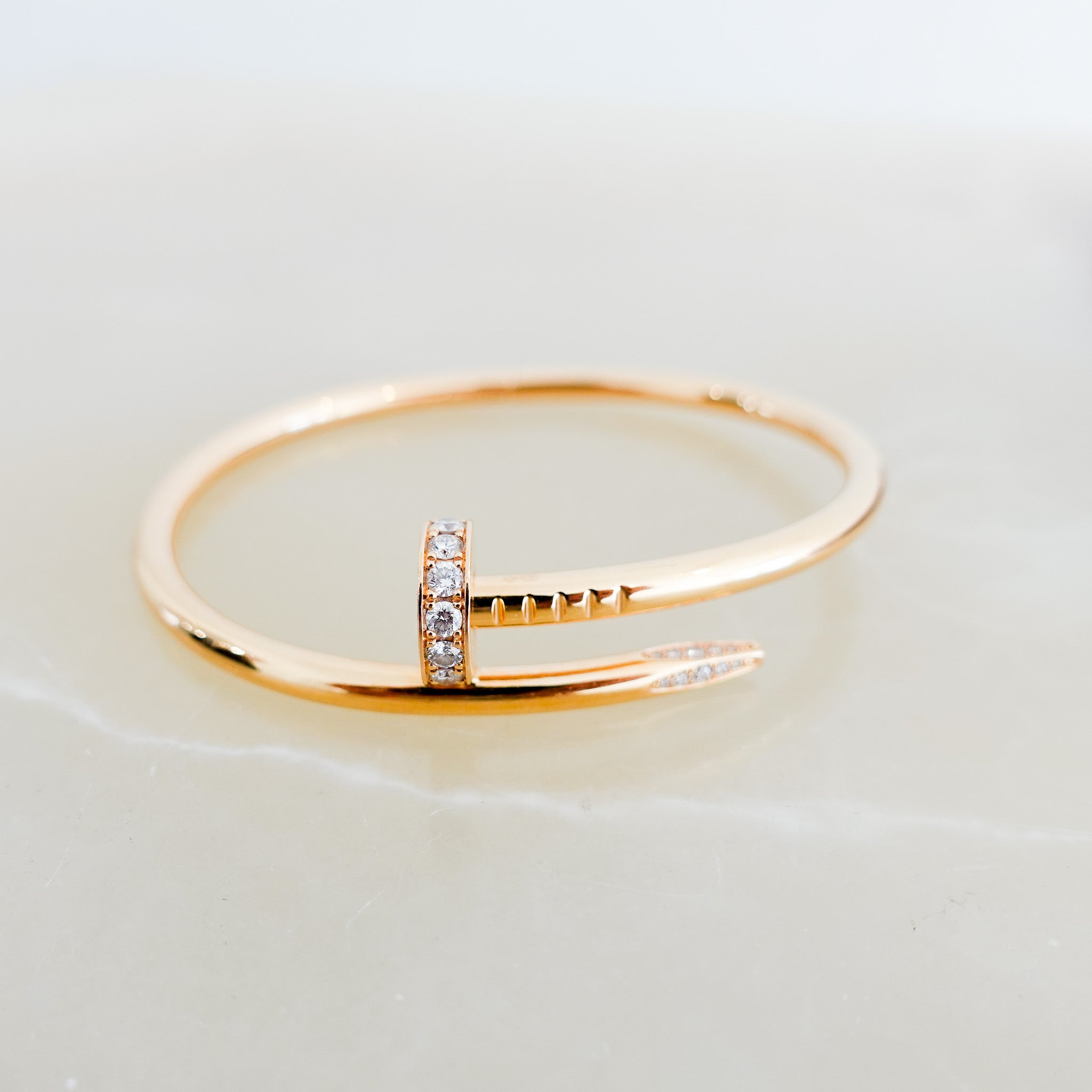 cartier-juste-un-clou-rose-gold-diamond-bracelet-front-picture-chelsea-london