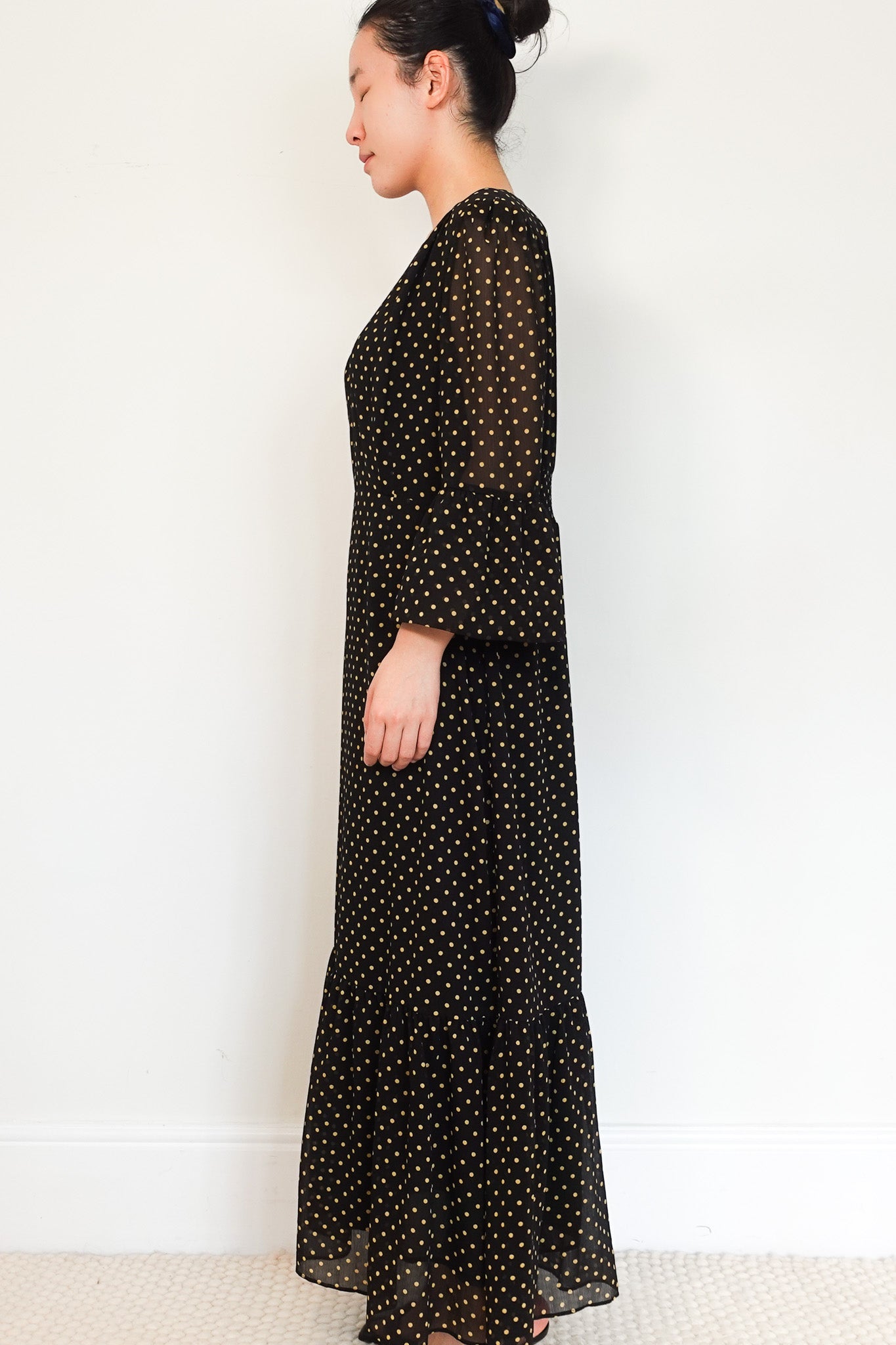 Cefinn Polkadot Black Maxi Dress RRP £320 | Authentic Preloved - Reloved Again