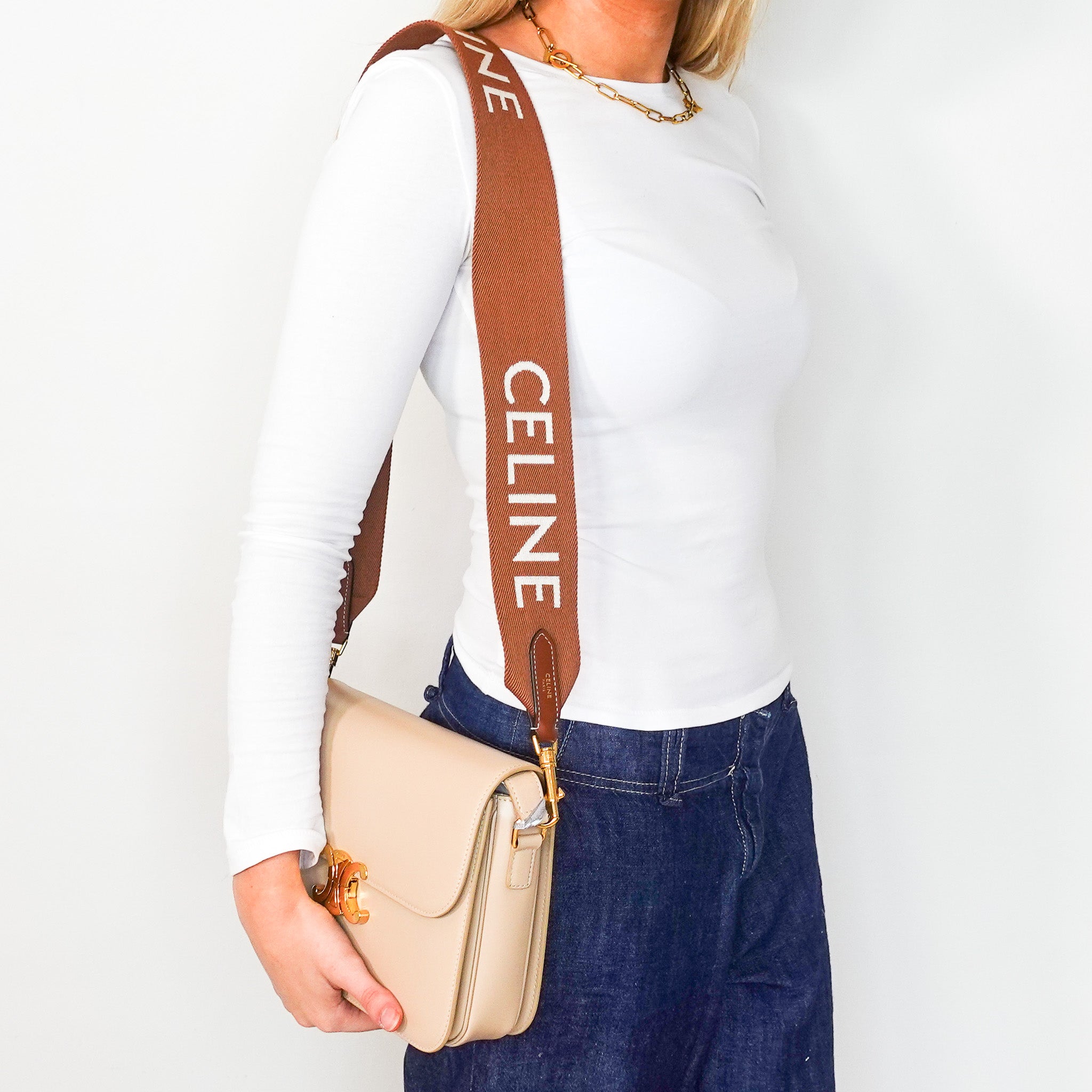 Celine Logo Bag Strap RRP £400 | Authentic Preloved - Reloved Again