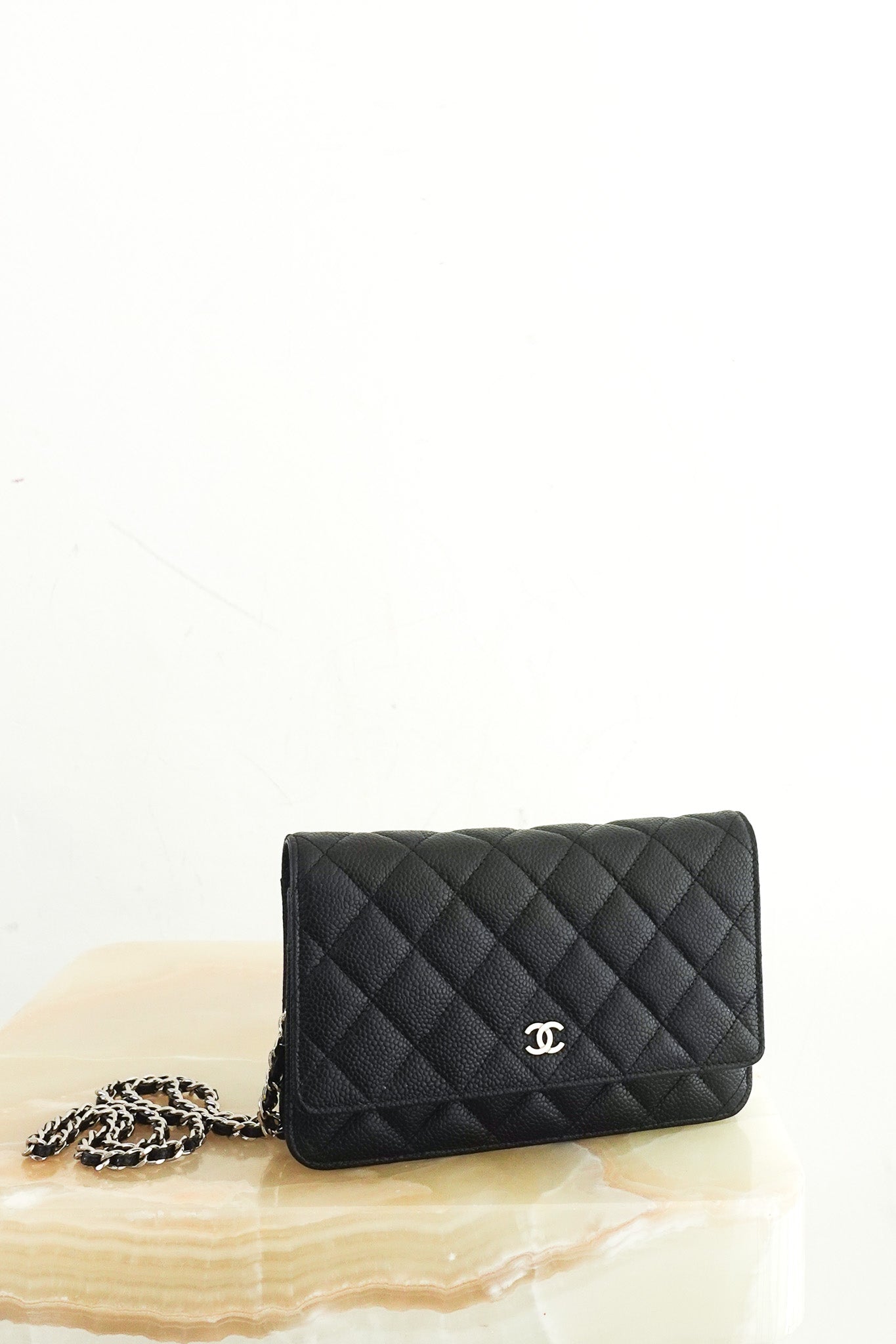 Chanel Caviar Leather WOC Wallet On Chain RRP £2900 | Authentic Preloved - Reloved Again