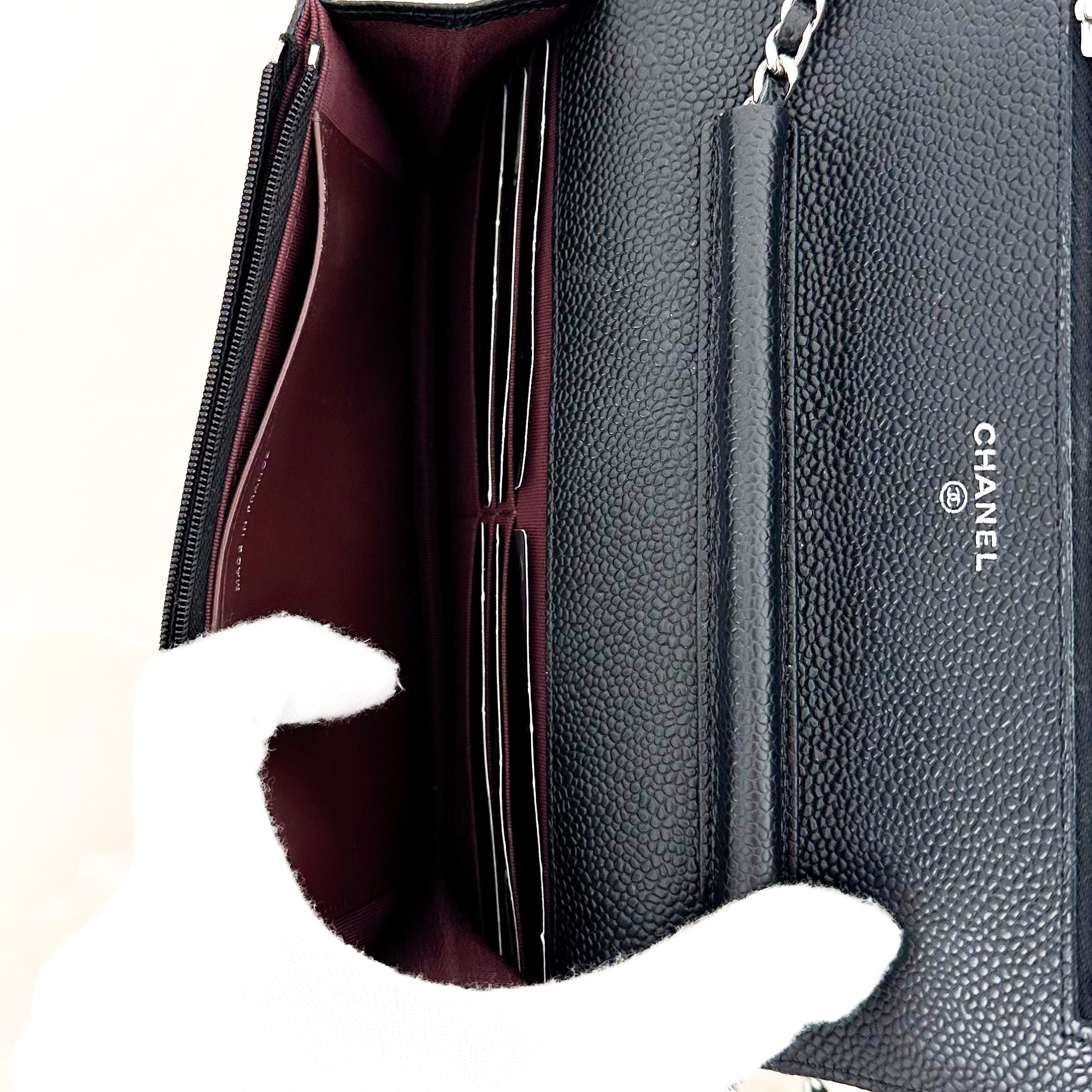 Chanel Caviar Leather WOC Wallet On Chain RRP £2900 | Authentic Preloved - Reloved Again