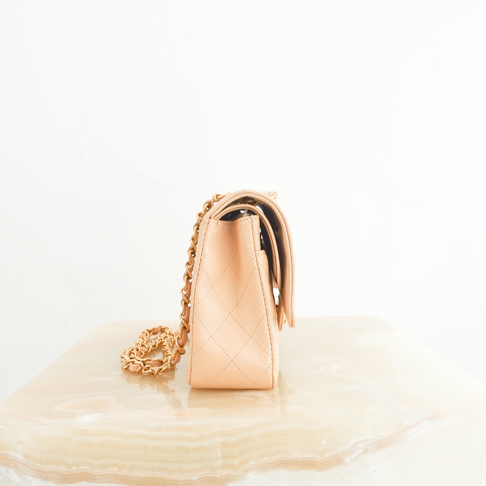 Chanel Caviar Medium Double Flap Beige Bag RRP £10500 | Authentic Preloved - Reloved Again