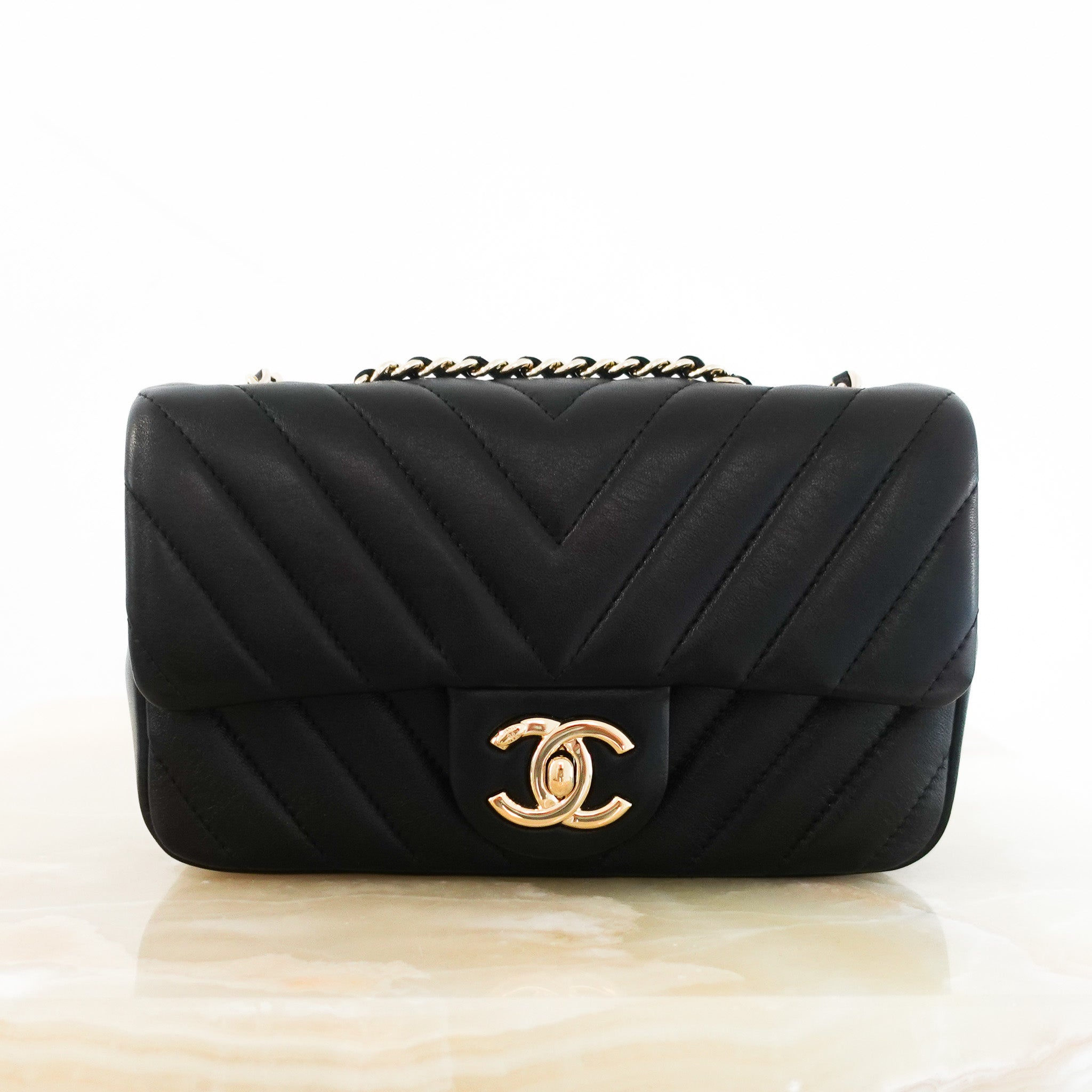 Chanel Chevron Quilted Mini Rectangular Flap RRP £5000 | Authentic Preloved - Reloved Again