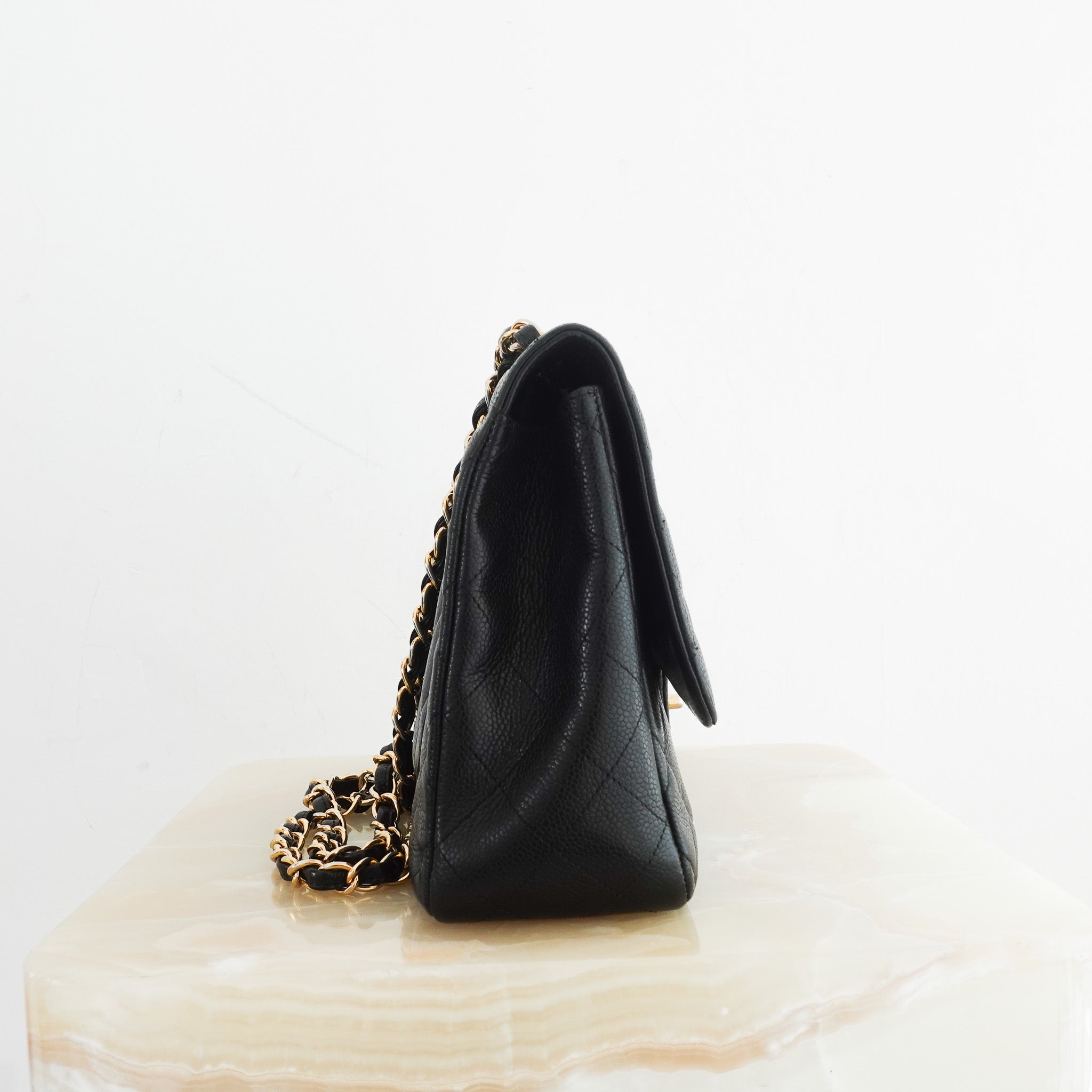 Chanel Jumbo Caviar Classic Single Flap Bag RRP £9500 | Authentic Preloved - Reloved Again