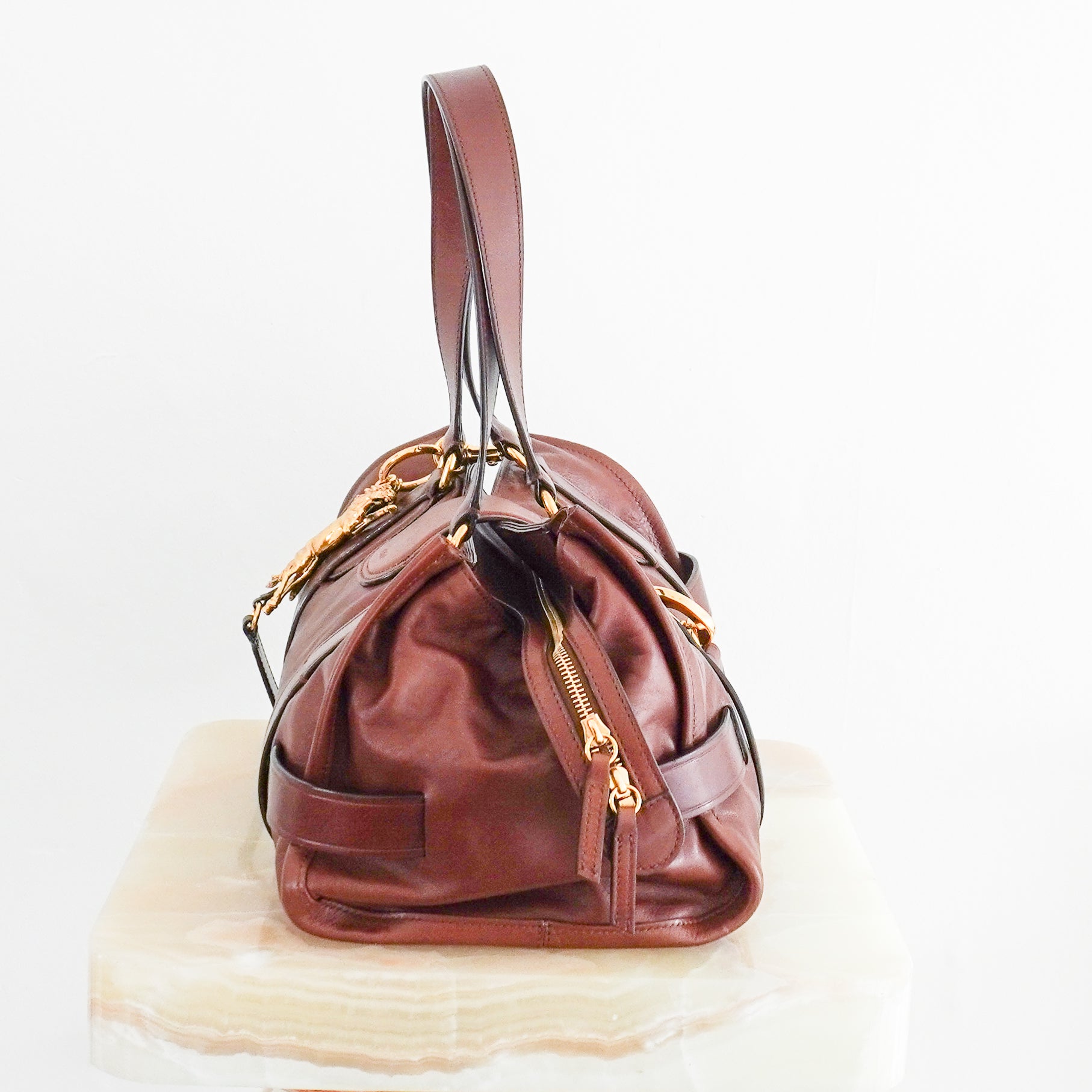 CURRENT SEASON Chloe Kerala Brown Large Leather Shoulder Bag (RRP £2390) | Authentic Preloved - Reloved Again