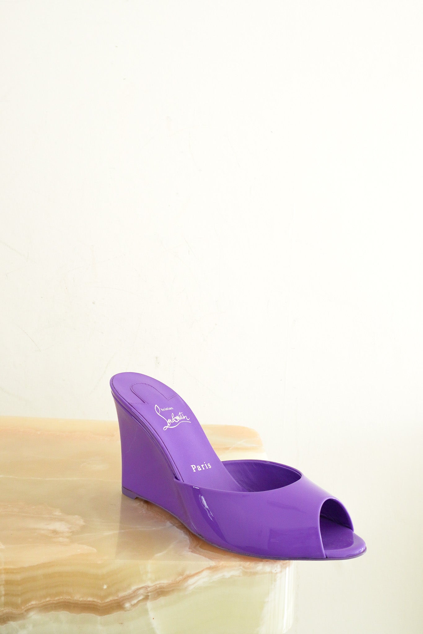 New Christian Louboutin Me Dolly Zeppa Patent Wedges RRP £665 | Authentic Preloved - Reloved Again