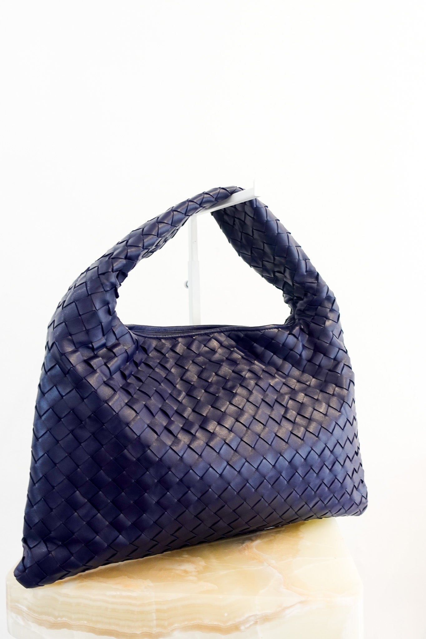 current-season-bottega-veneta-hop-small-shoulder-bag-in-navy-cover-picture-chelsea-london