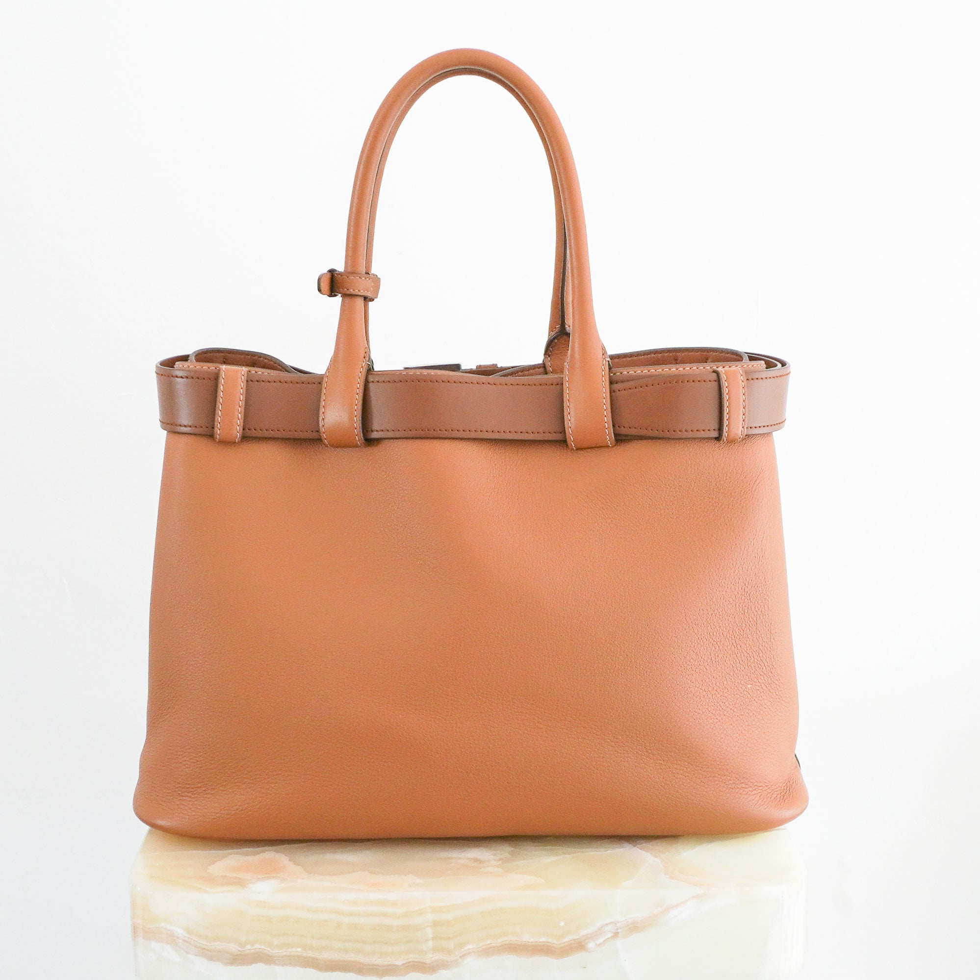 CURRENT SEASON Prada Large Brown Buckle Tote Bag (RRP £4500) | Authentic Preloved - Reloved Again