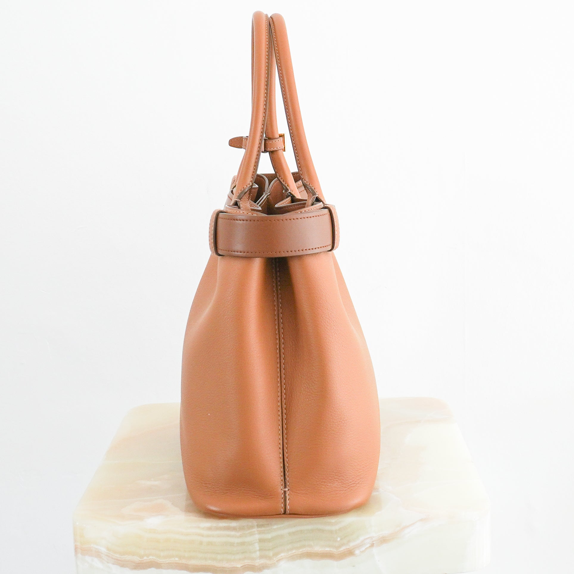 CURRENT SEASON Prada Large Brown Buckle Tote Bag (RRP £4500) | Authentic Preloved - Reloved Again