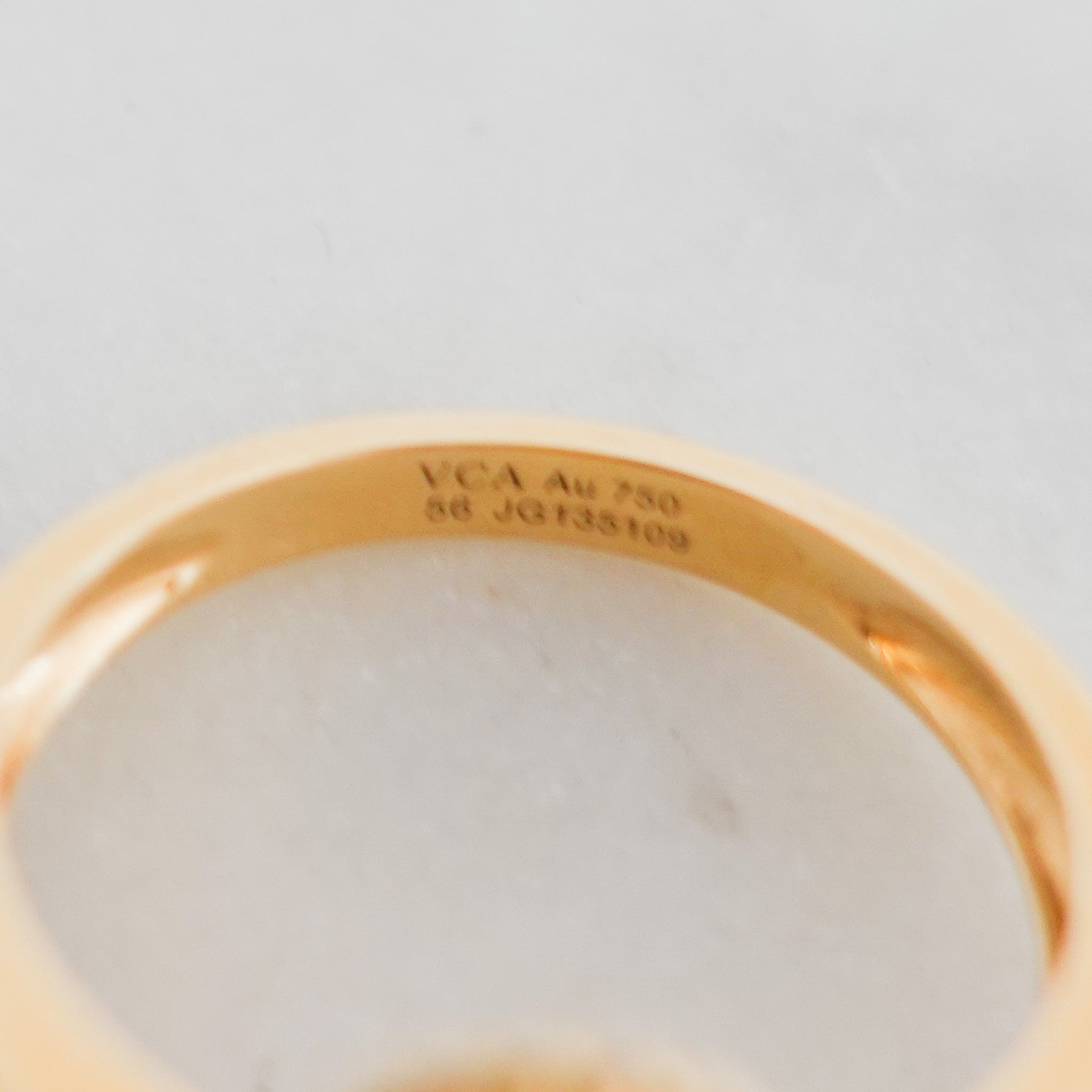 CURRENT SEASON Van Cleef & Arpels 18K Yellow Gold Guilloche Albrahama Ring RRP £3,750 | Authentic and Preloved - Reloved Again